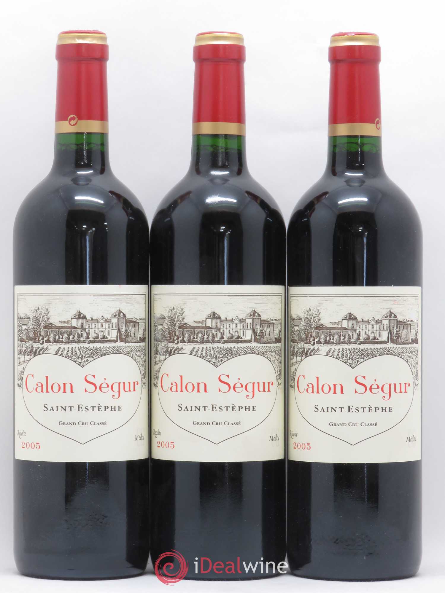 Château Calon Ségur 3ème Grand Cru Classé 2005 - Lot de 3 bouteilles - 0