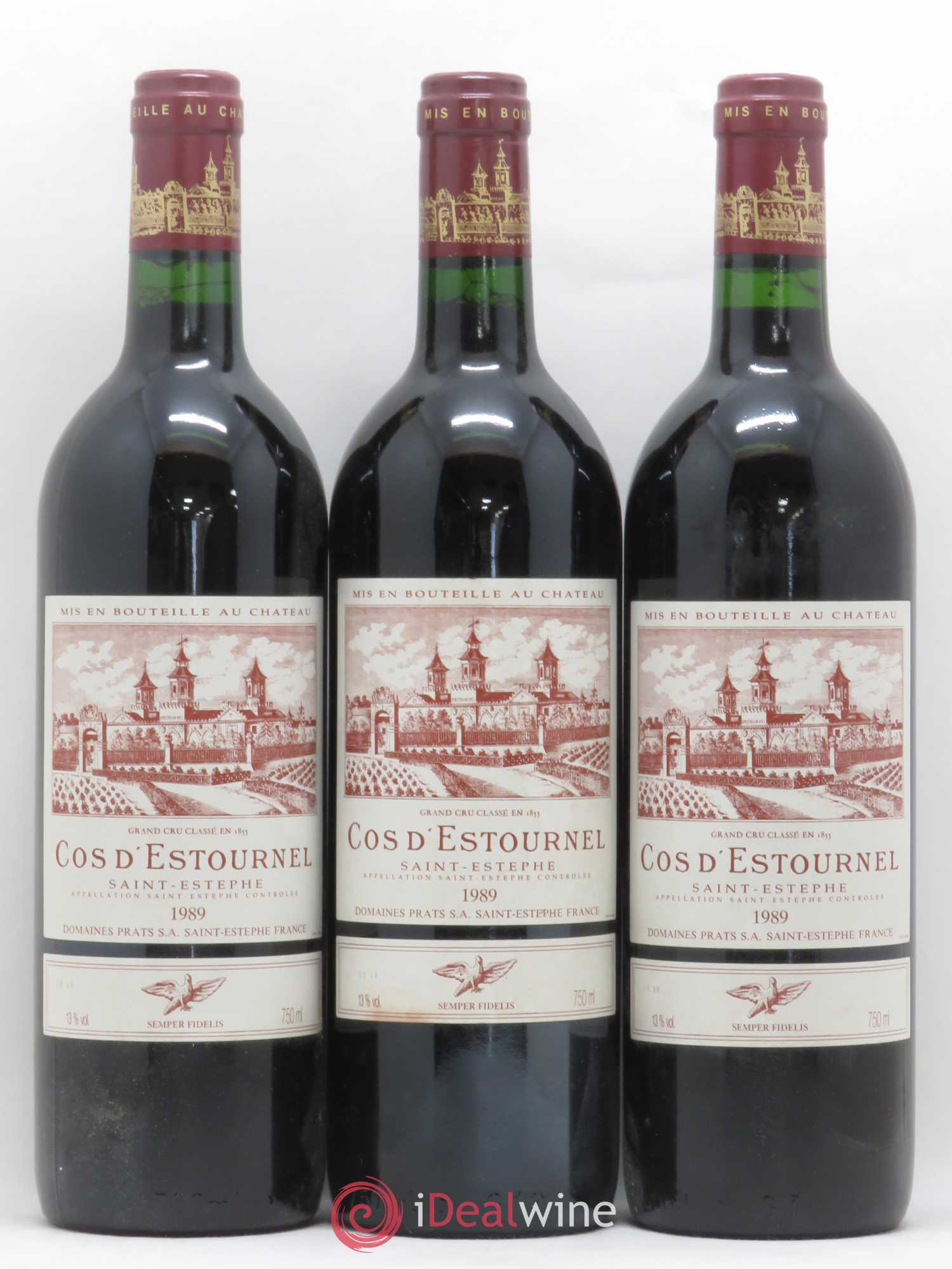 Cos d'Estournel 2ème Grand Cru Classé 1989 - Lot de 3 bouteilles - 0