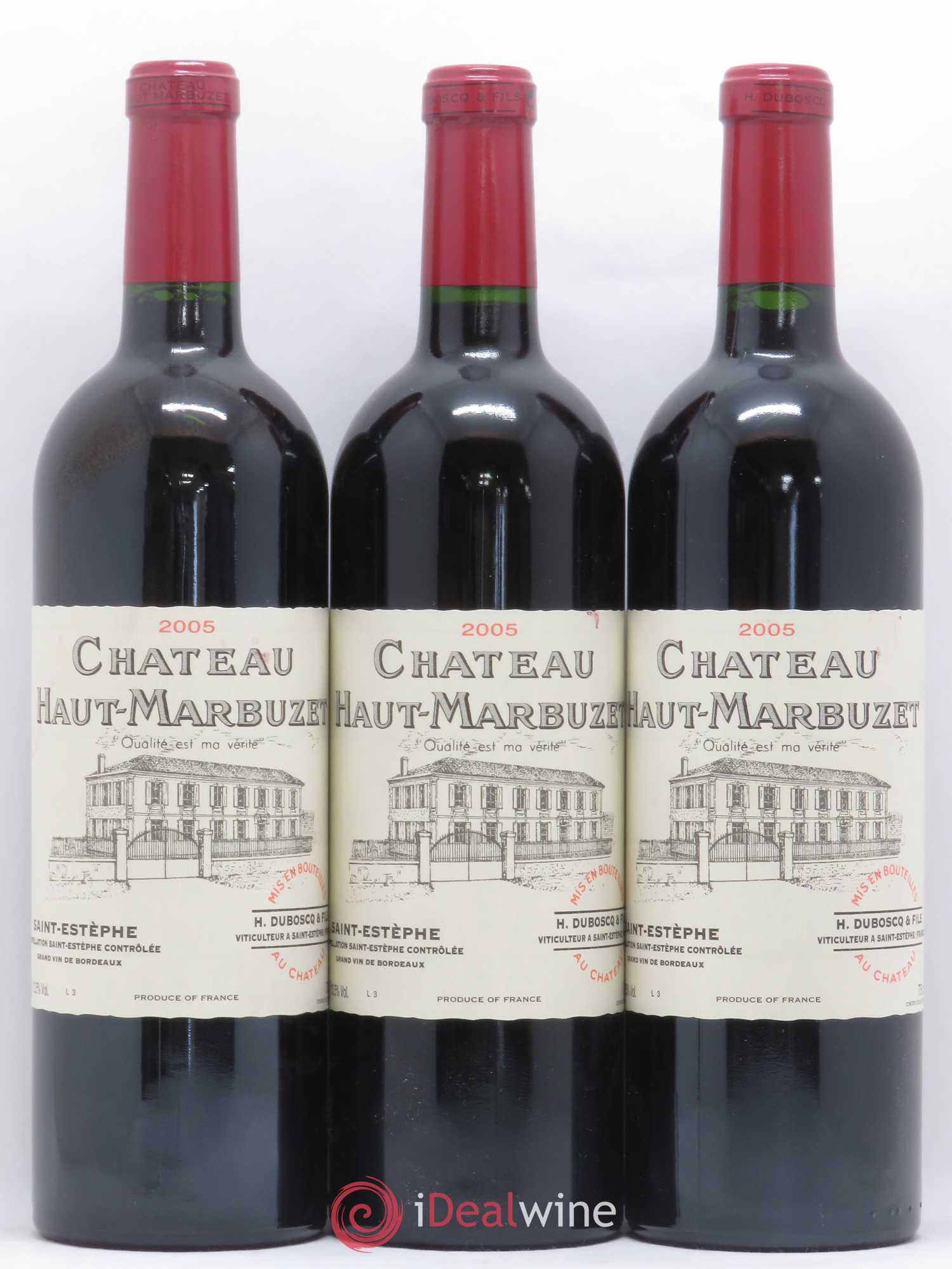 Château Haut Marbuzet 2005 - Lot de 3 bouteilles - 0