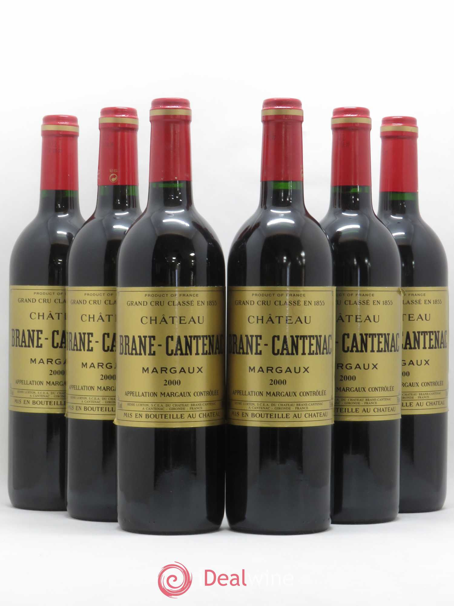 Château Brane Cantenac 2ème Grand Cru Classé 2000 - Lot de 6 bouteilles - 0