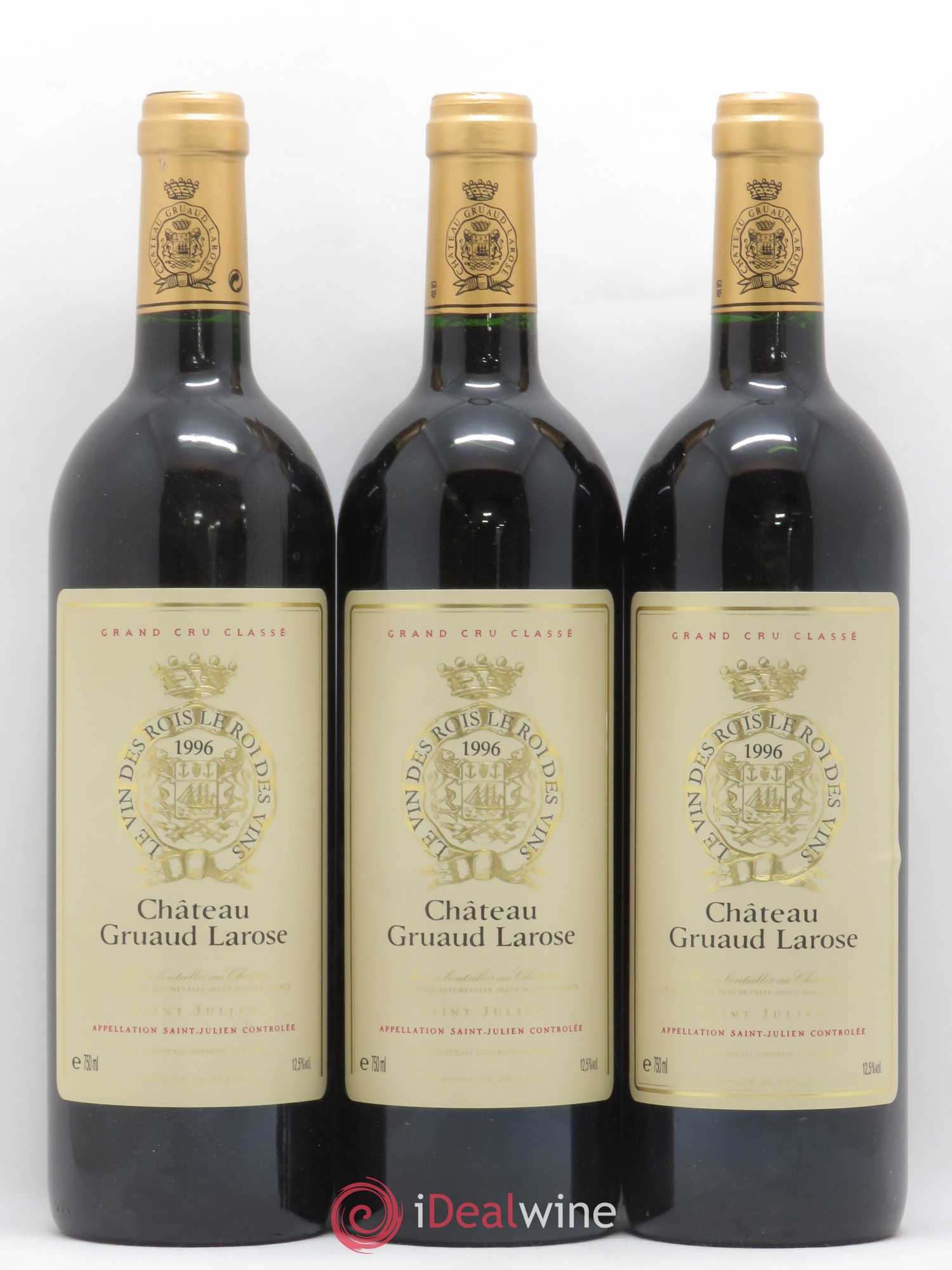 Château Gruaud Larose 2ème Grand Cru Classé 1996 - Lot de 3 bouteilles - 0