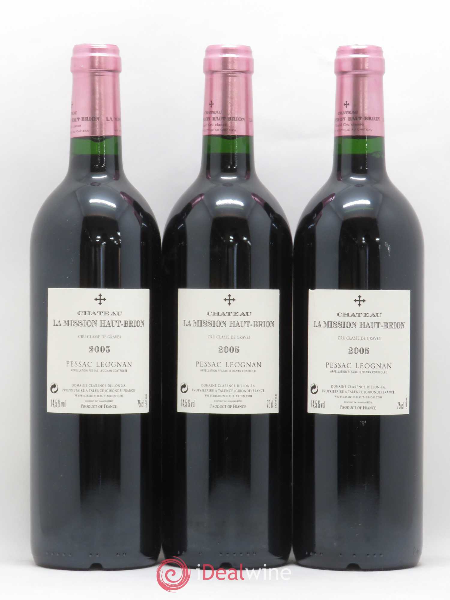 Château la Mission Haut-Brion Cru Classé de Graves 2005 - Lot de 3 bouteilles - 1