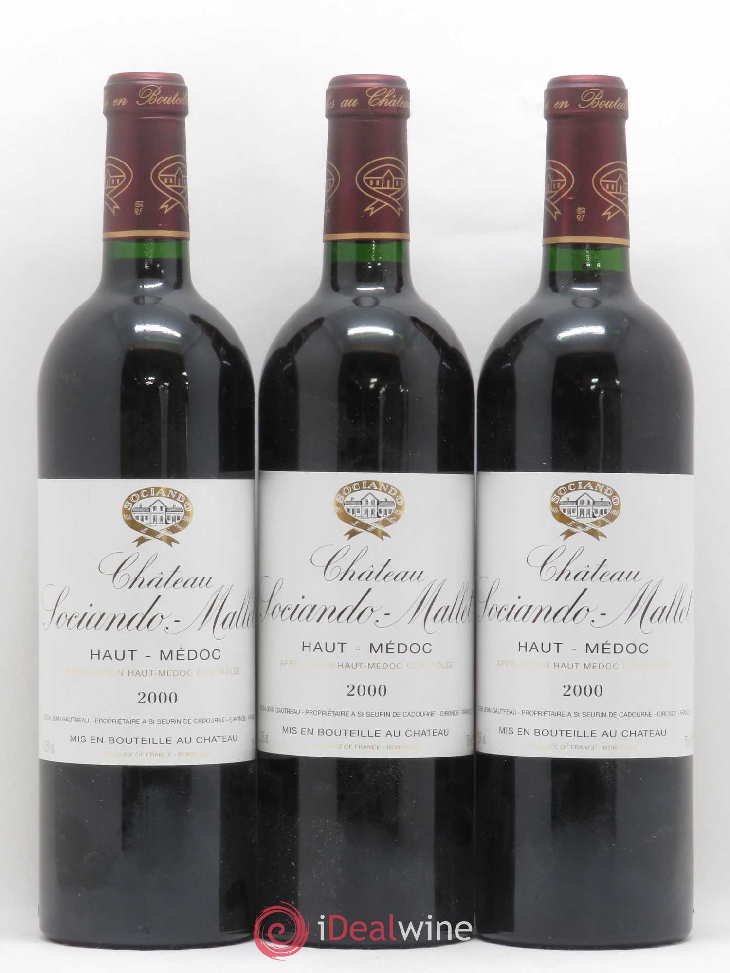 Château Sociando Mallet 2000 - Lot de 6 bouteilles - 2