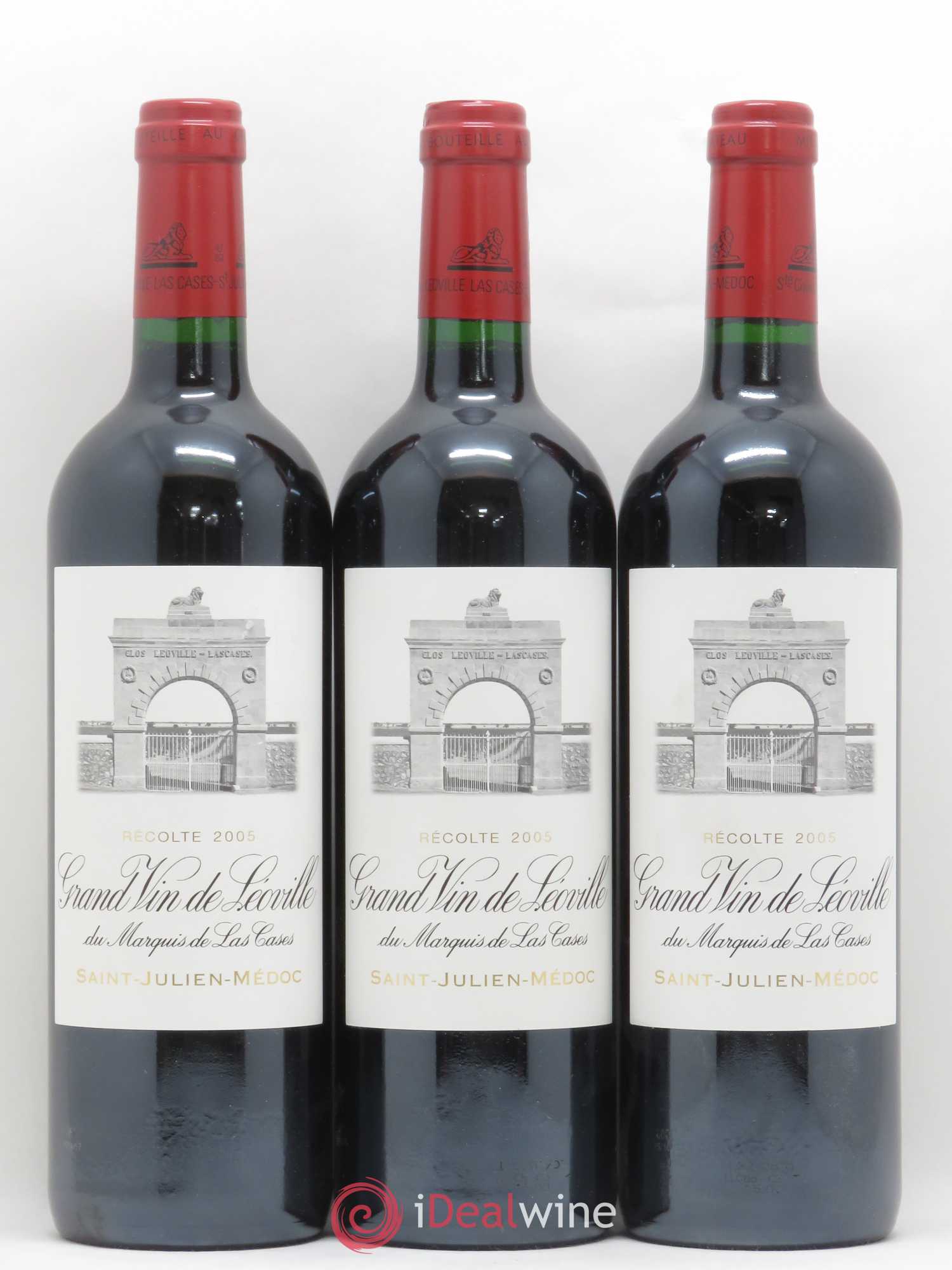 Château Léoville Las Cases 2ème Grand Cru Classé 2005 - Lot de 3 bouteilles - 0