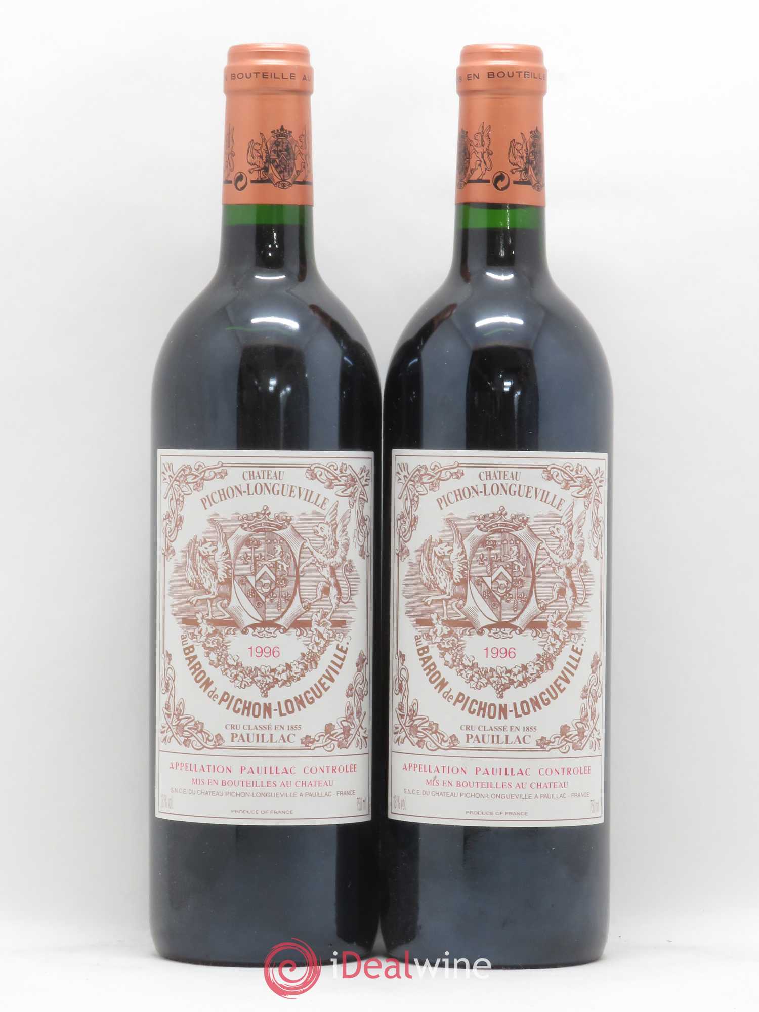 Pichon Longueville Baron 2ème Grand Cru Classé 1996 - Lot de 2 bouteilles - 0