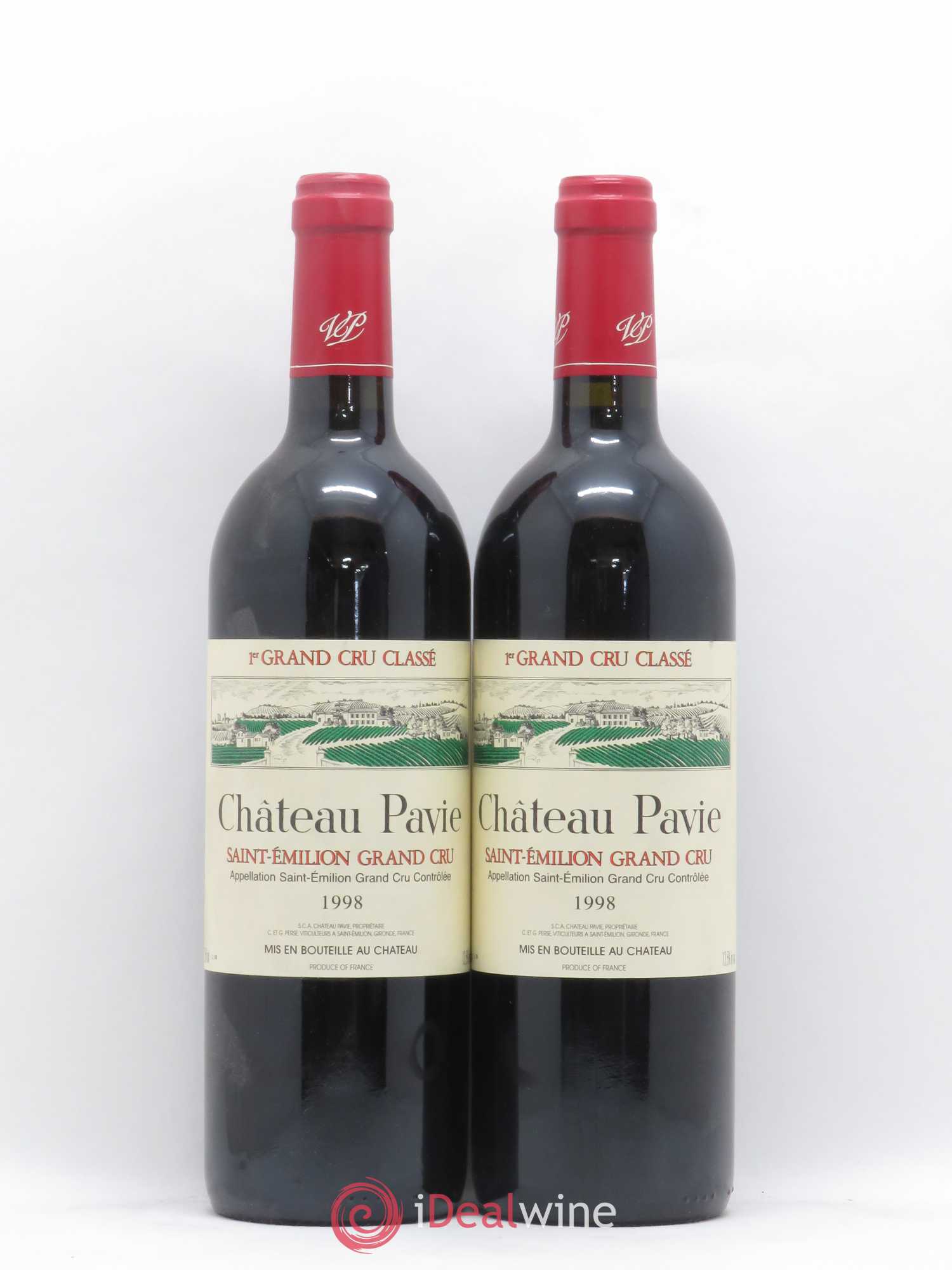 Château Pavie 1er Grand Cru Classé A 1998 - Lot de 2 bouteilles - 0