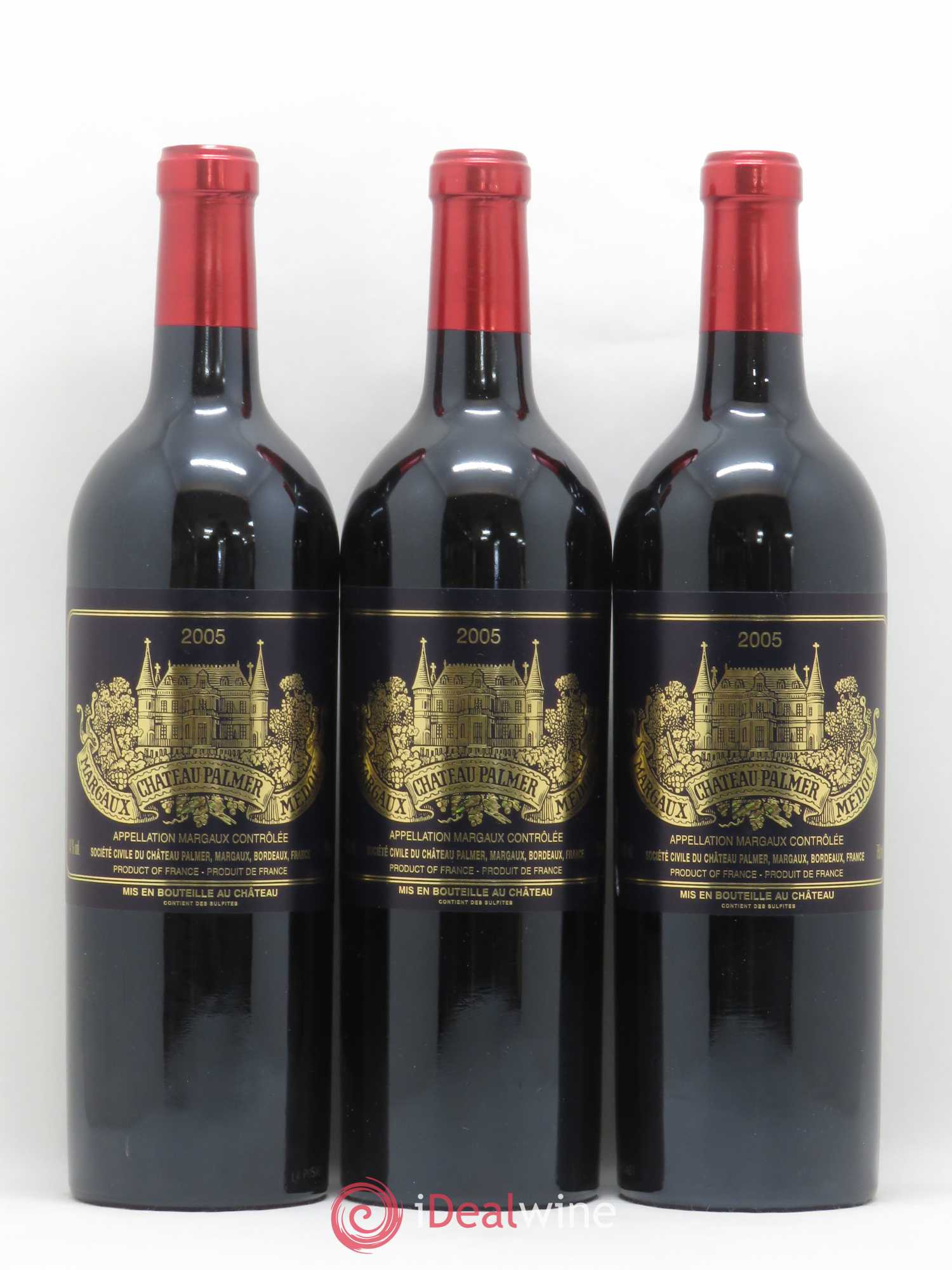 Château Palmer 3ème Grand Cru Classé 2005 - Lot de 3 bouteilles - 0