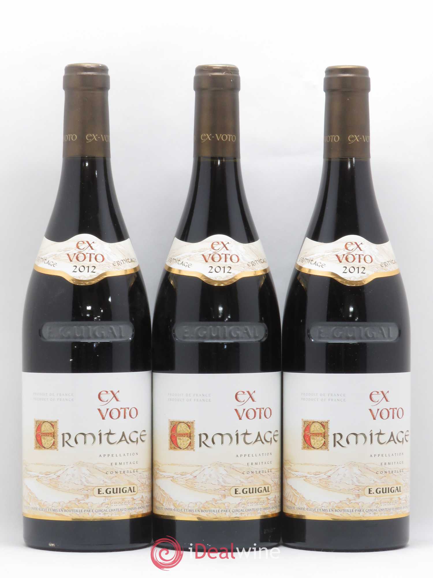 Ermitage Ex Voto Guigal 2012 - Lot de 3 bouteilles - 0