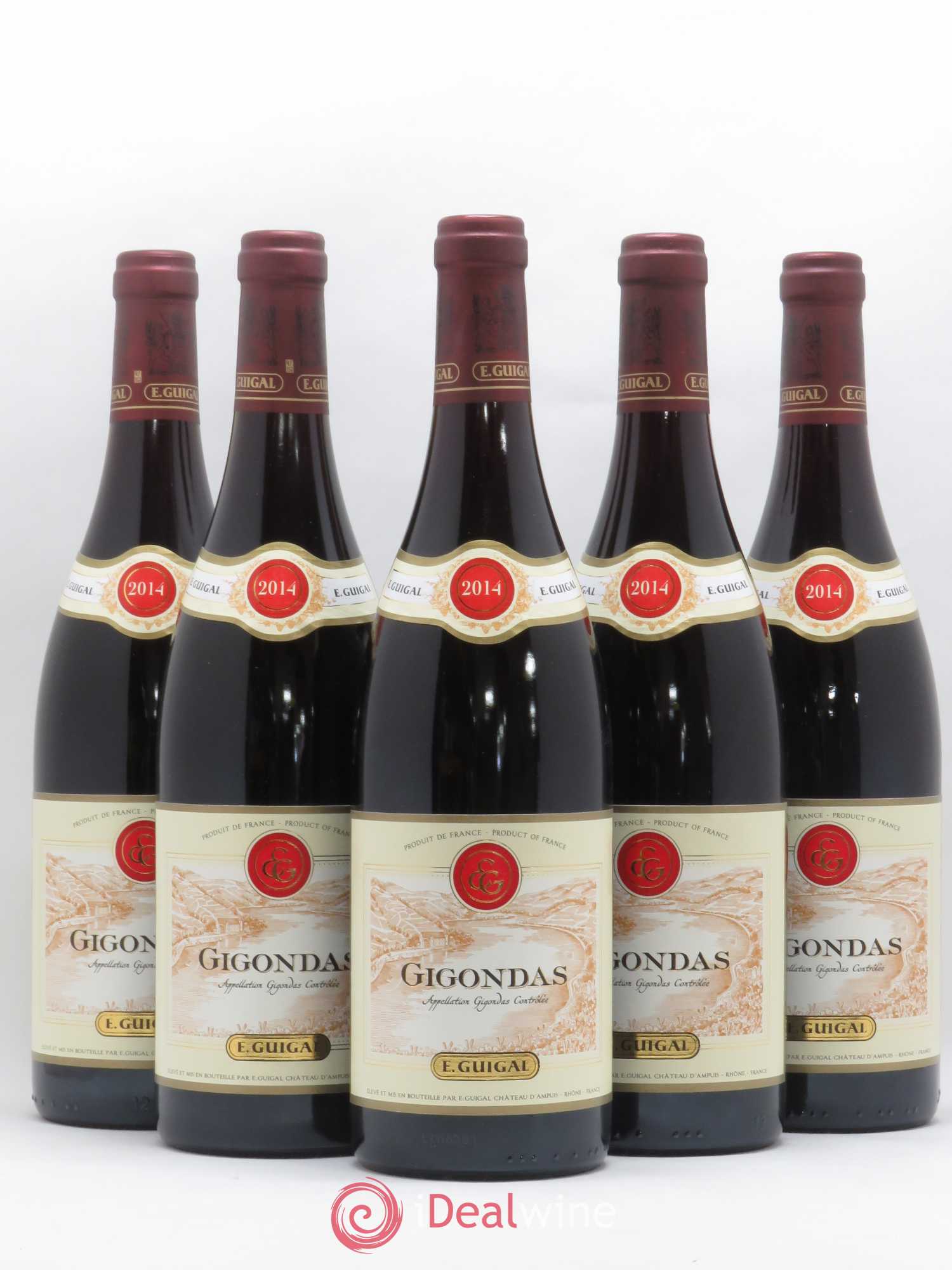 Gigondas Guigal 2014 - Lot de 5 bouteilles - 0