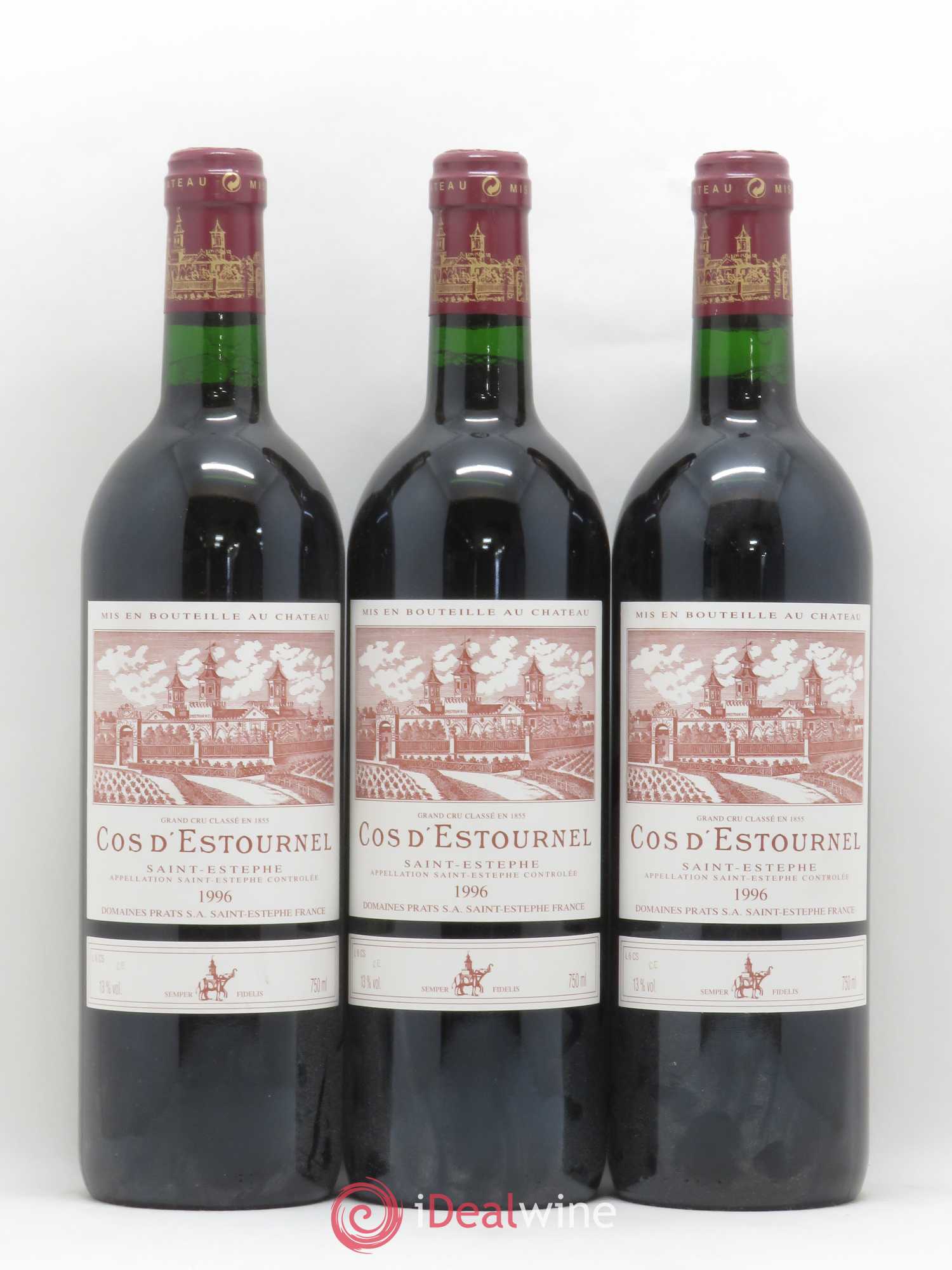 Cos d'Estournel 2ème Grand Cru Classé 1996 - Lot de 3 bouteilles - 0