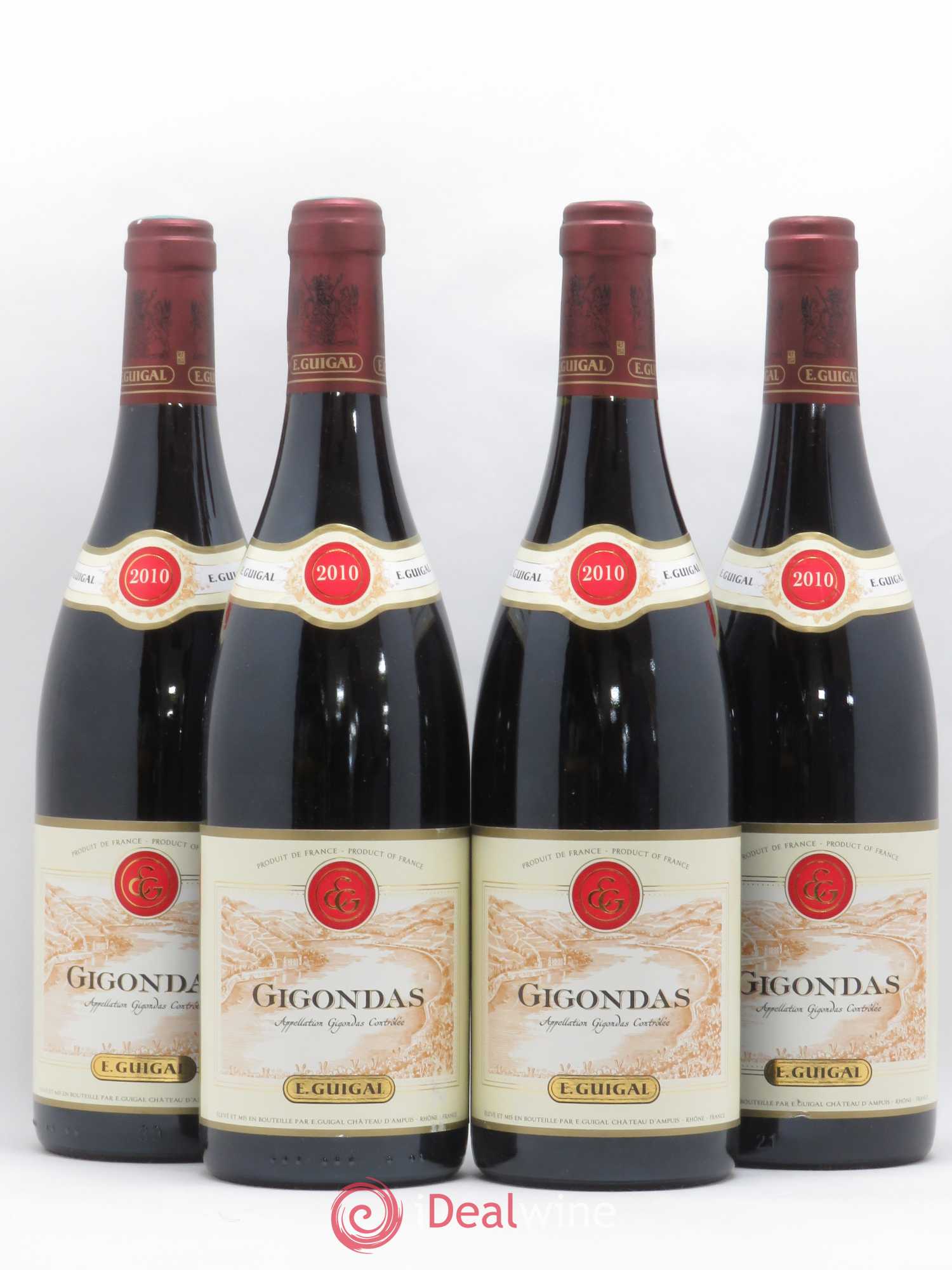 Gigondas Guigal 2010 - Lot de 4 bouteilles - 0