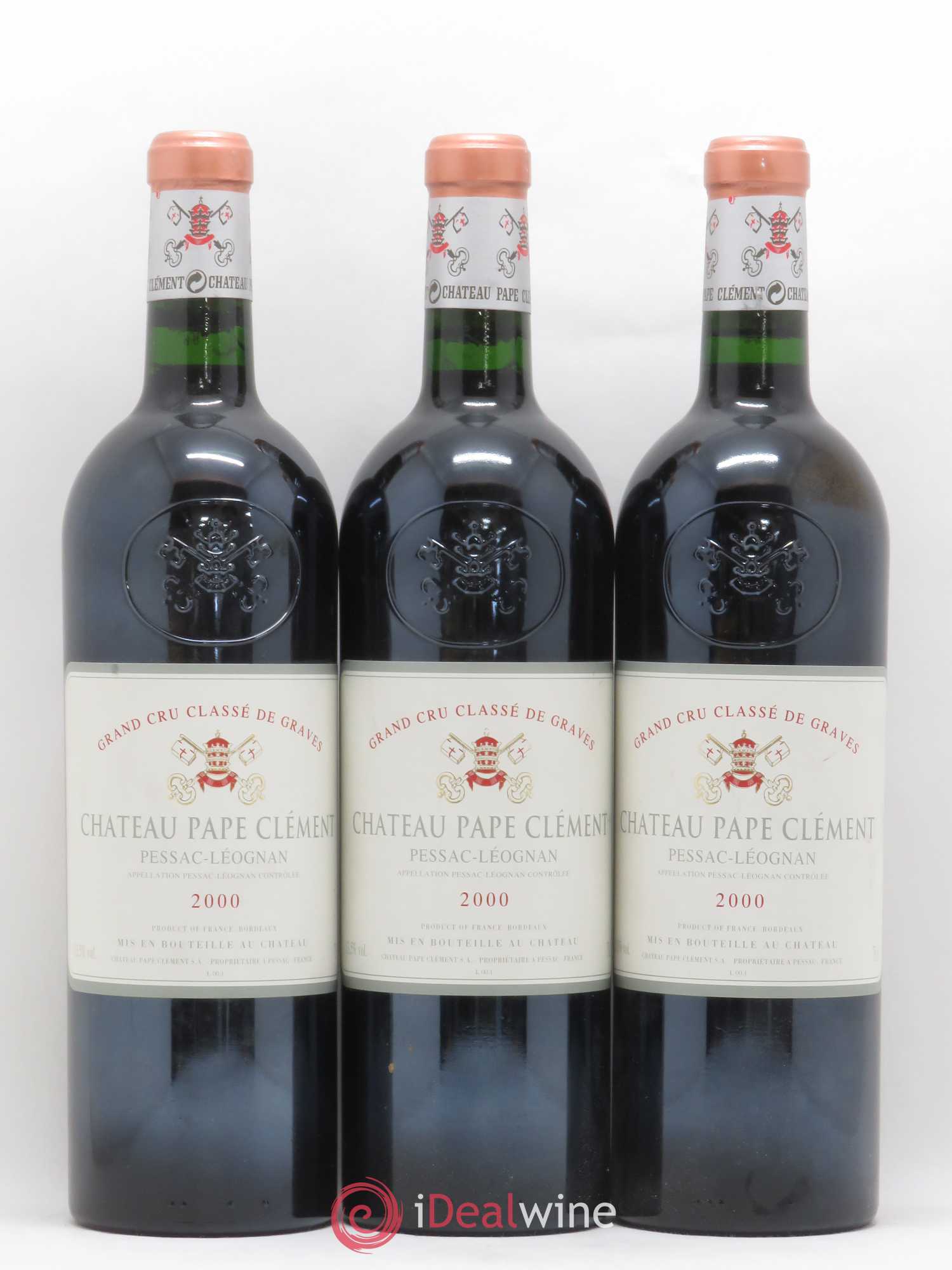 Château Pape Clément Cru Classé de Graves 2000 - Lot de 3 bouteilles - 0