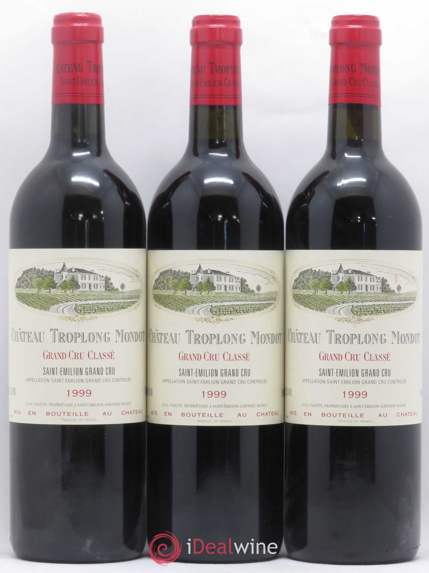 Château Troplong Mondot 1er Grand Cru Classé B 1999 - Lot de 6 bouteilles - 1