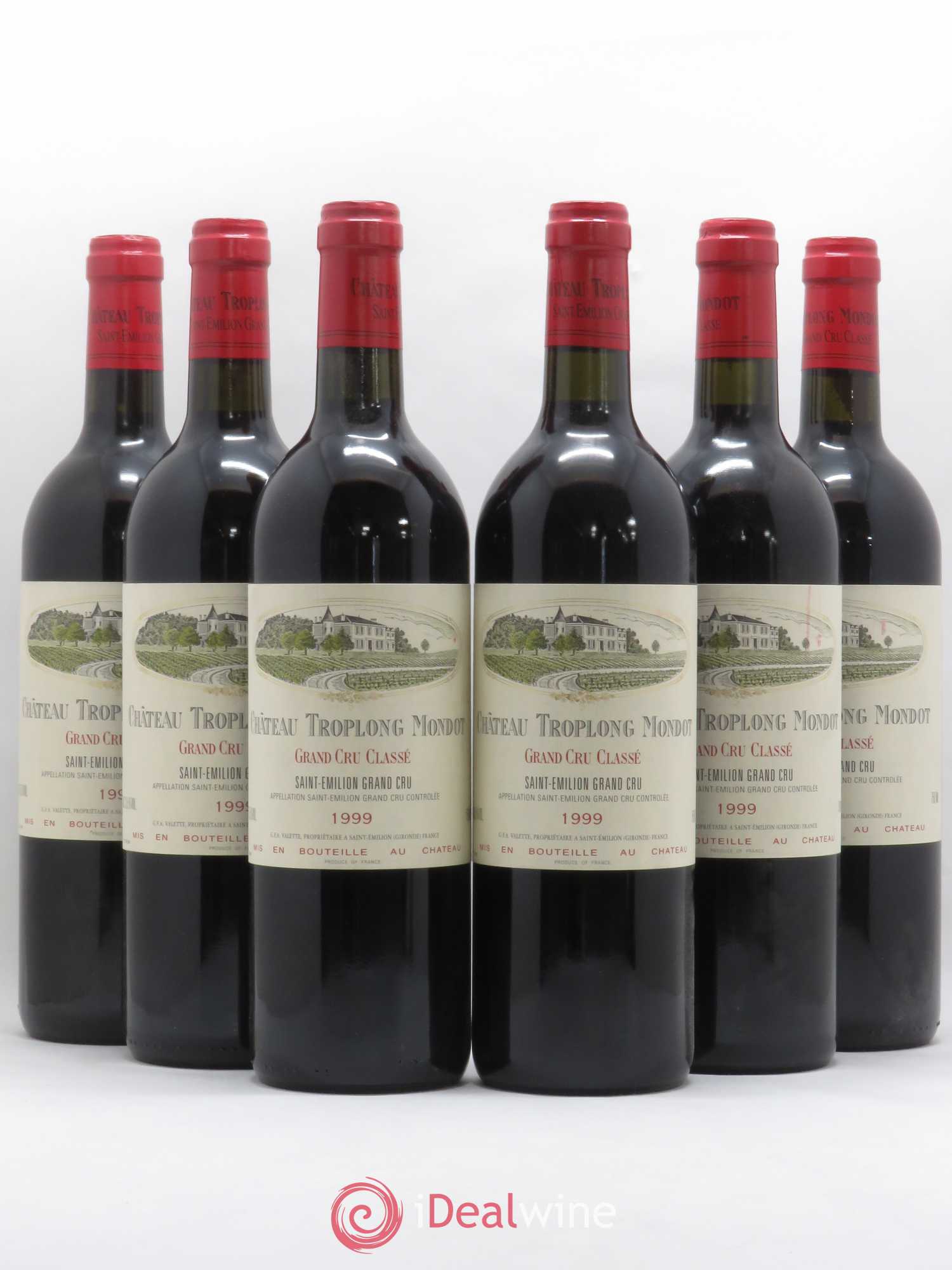 Château Troplong Mondot 1er Grand Cru Classé B 1999 - Lot de 6 bouteilles - 0