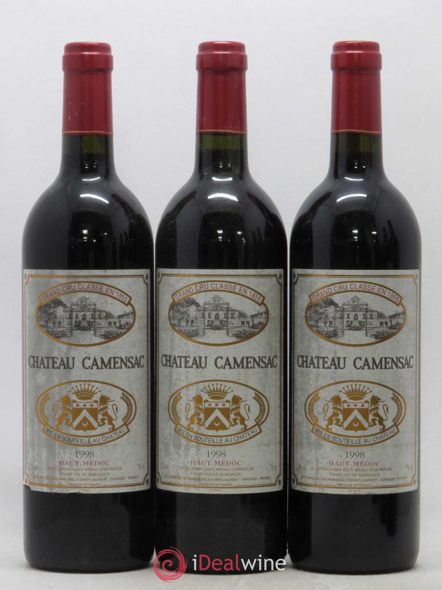 Château Camensac 5ème Grand Cru Classé 1998 - Lot de 6 bouteilles - 1