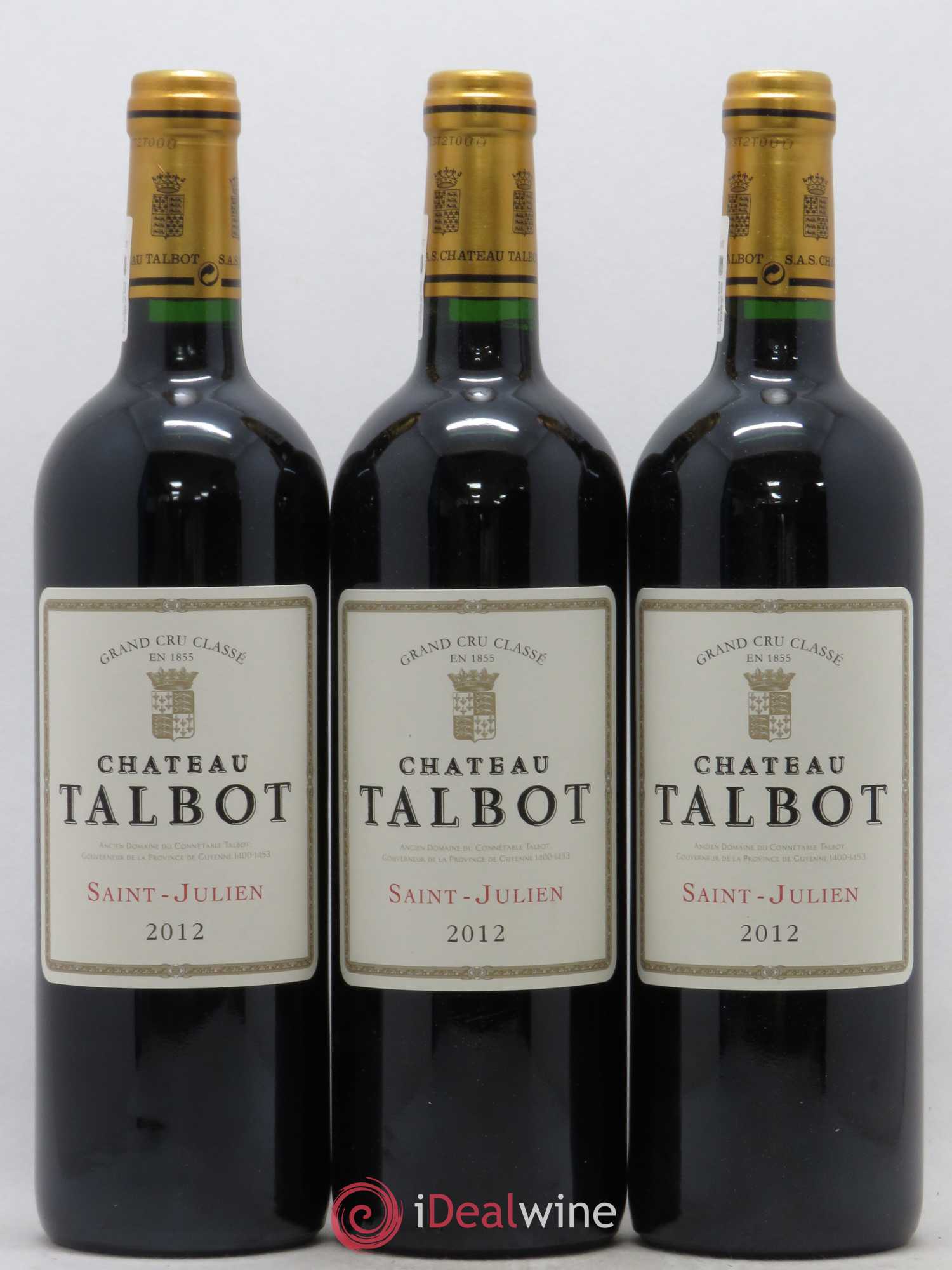 Château Talbot 4ème Grand Cru Classé 2012 - Lot de 12 bouteilles - 1