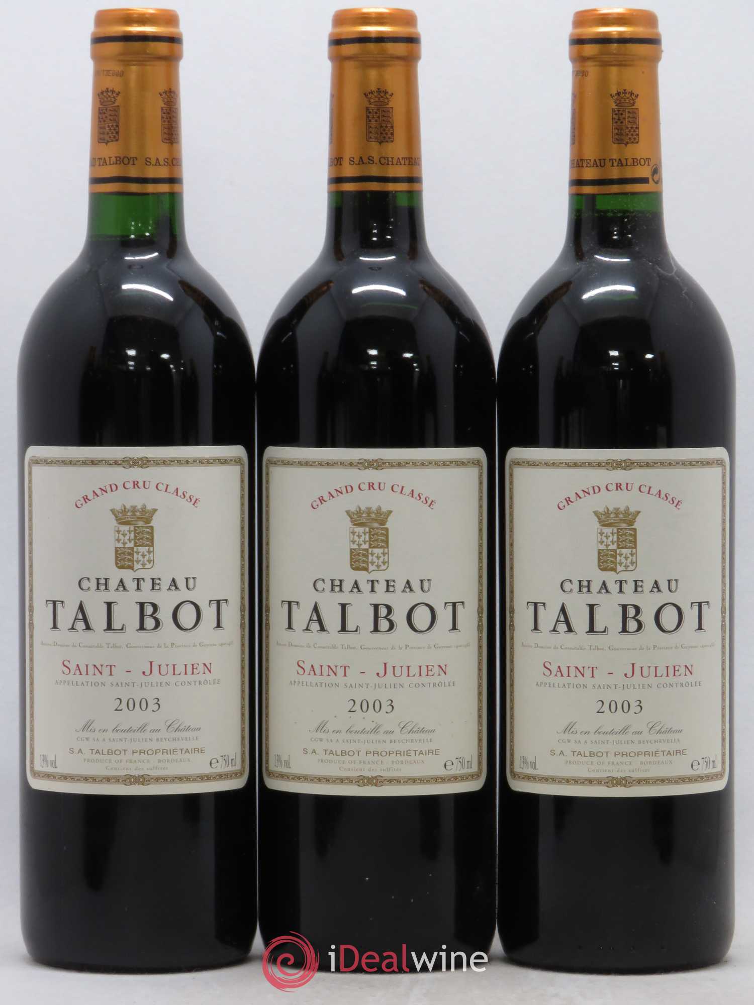 Château Talbot 4ème Grand Cru Classé 2003 - Lot de 12 bouteilles - 3