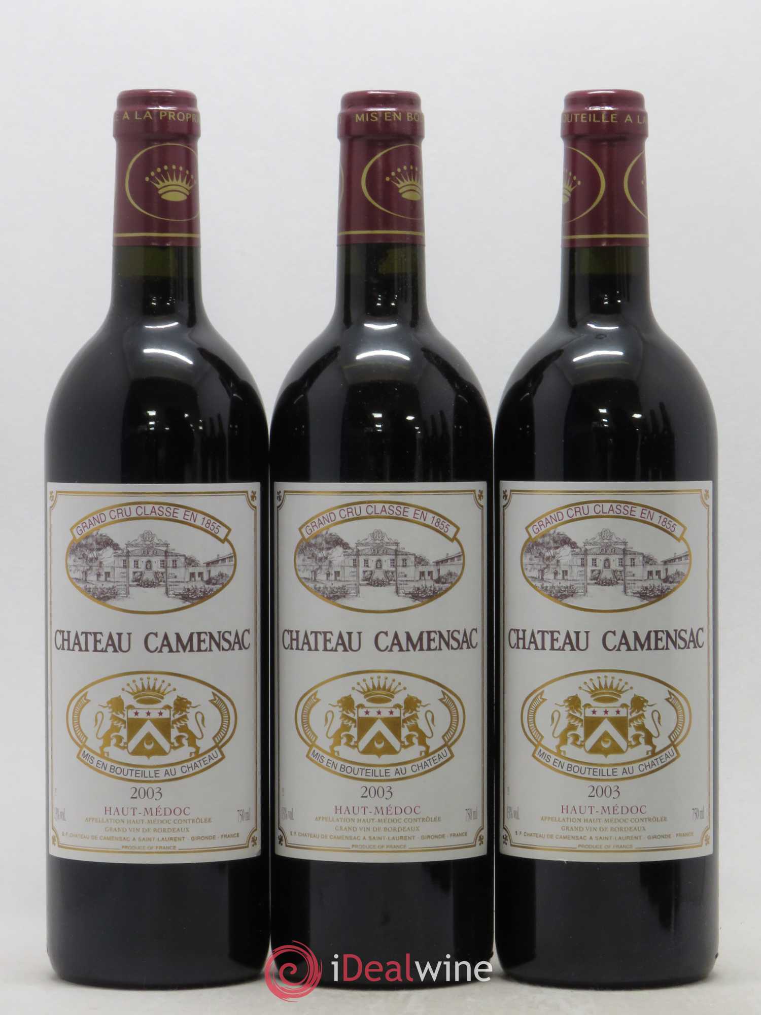 Château Camensac 5ème Grand Cru Classé 2003 - Lot de 6 bouteilles - 1
