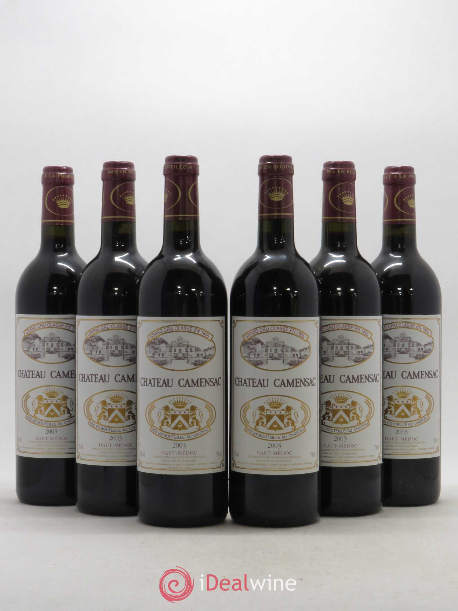 Château Camensac 5ème Grand Cru Classé 2003 - Lot de 6 bouteilles - 0