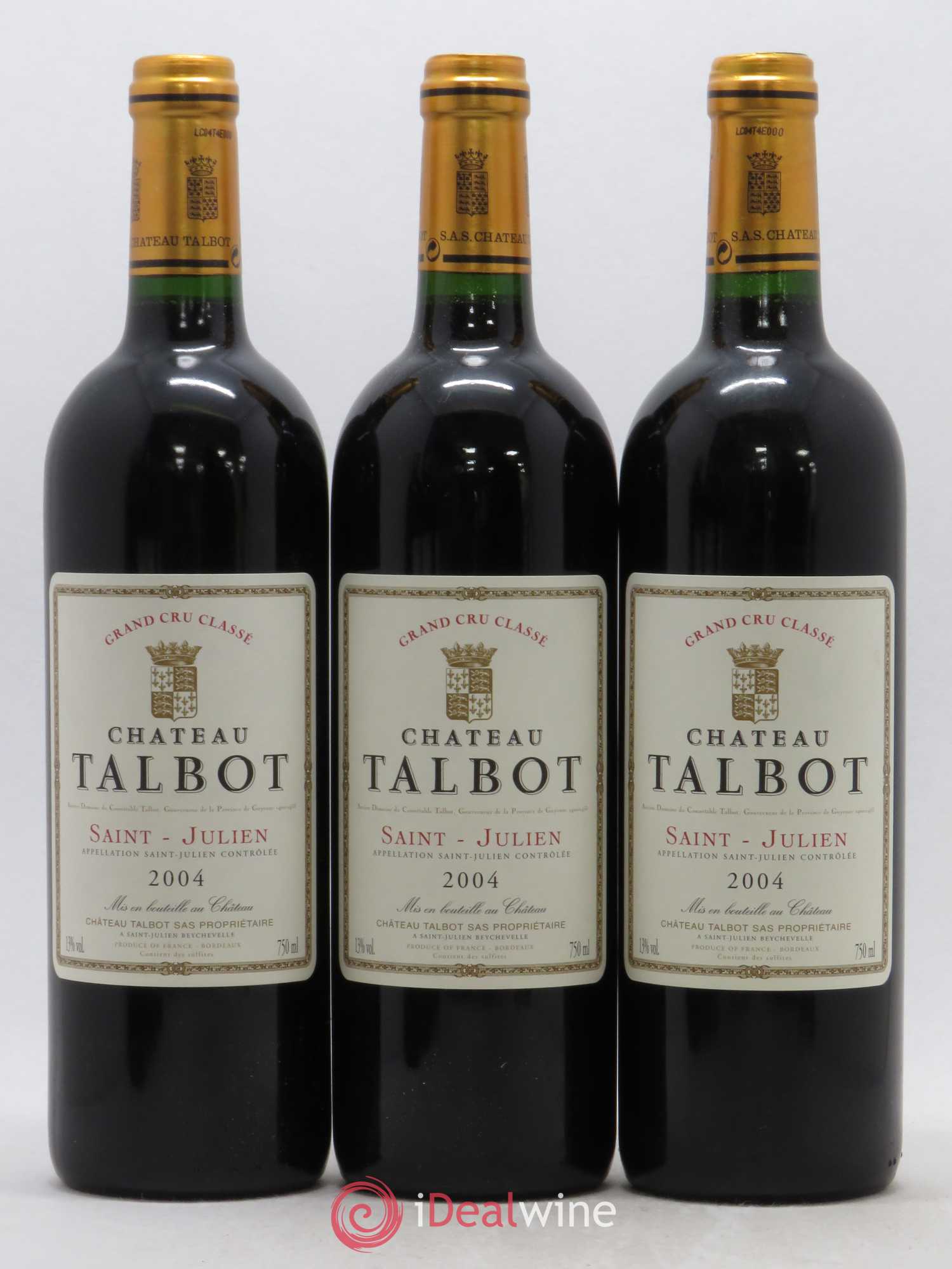 Château Talbot 4ème Grand Cru Classé 2004 - Lot de 12 bouteilles - 2