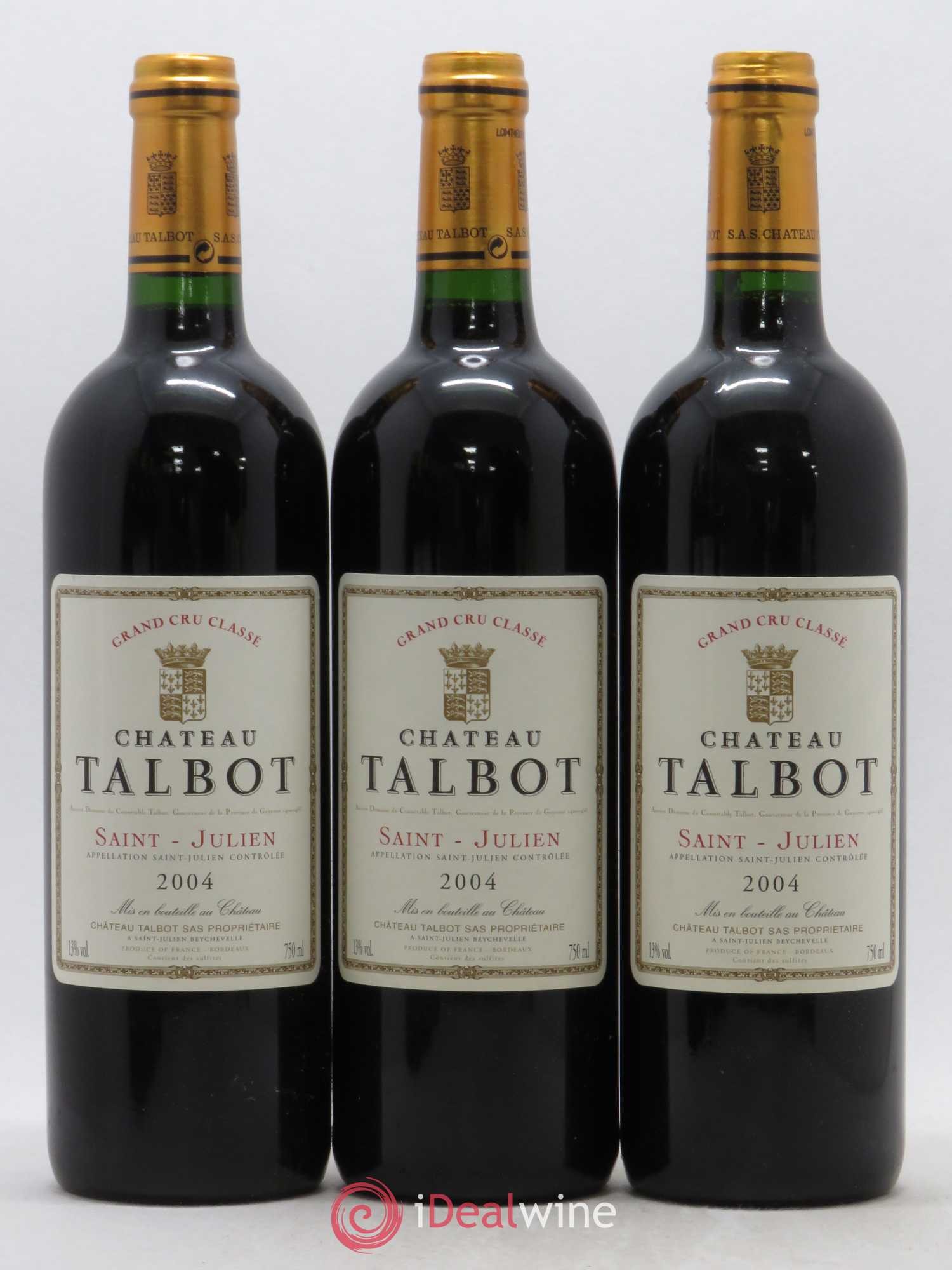 Château Talbot 4ème Grand Cru Classé 2004 - Lot de 12 bouteilles - 4