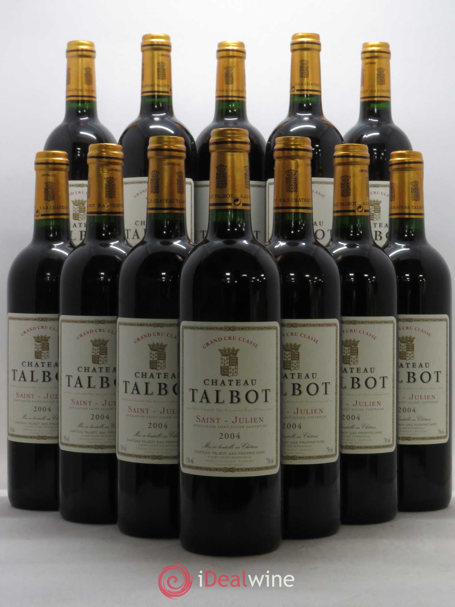 Château Talbot 4ème Grand Cru Classé 2004 - Lot de 12 bouteilles - 0