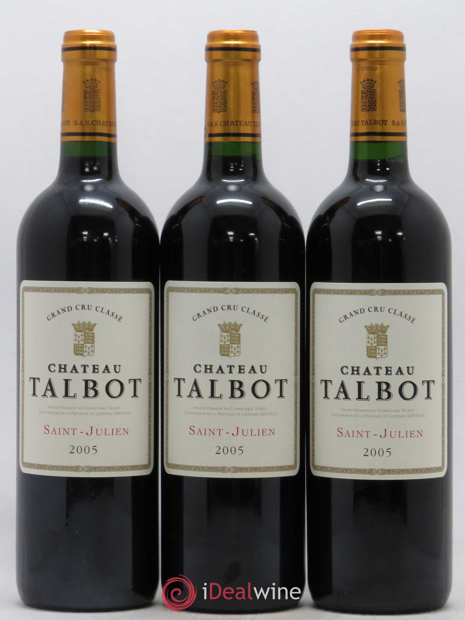 Château Talbot 4ème Grand Cru Classé 2005 - Lot de 12 bouteilles - 1