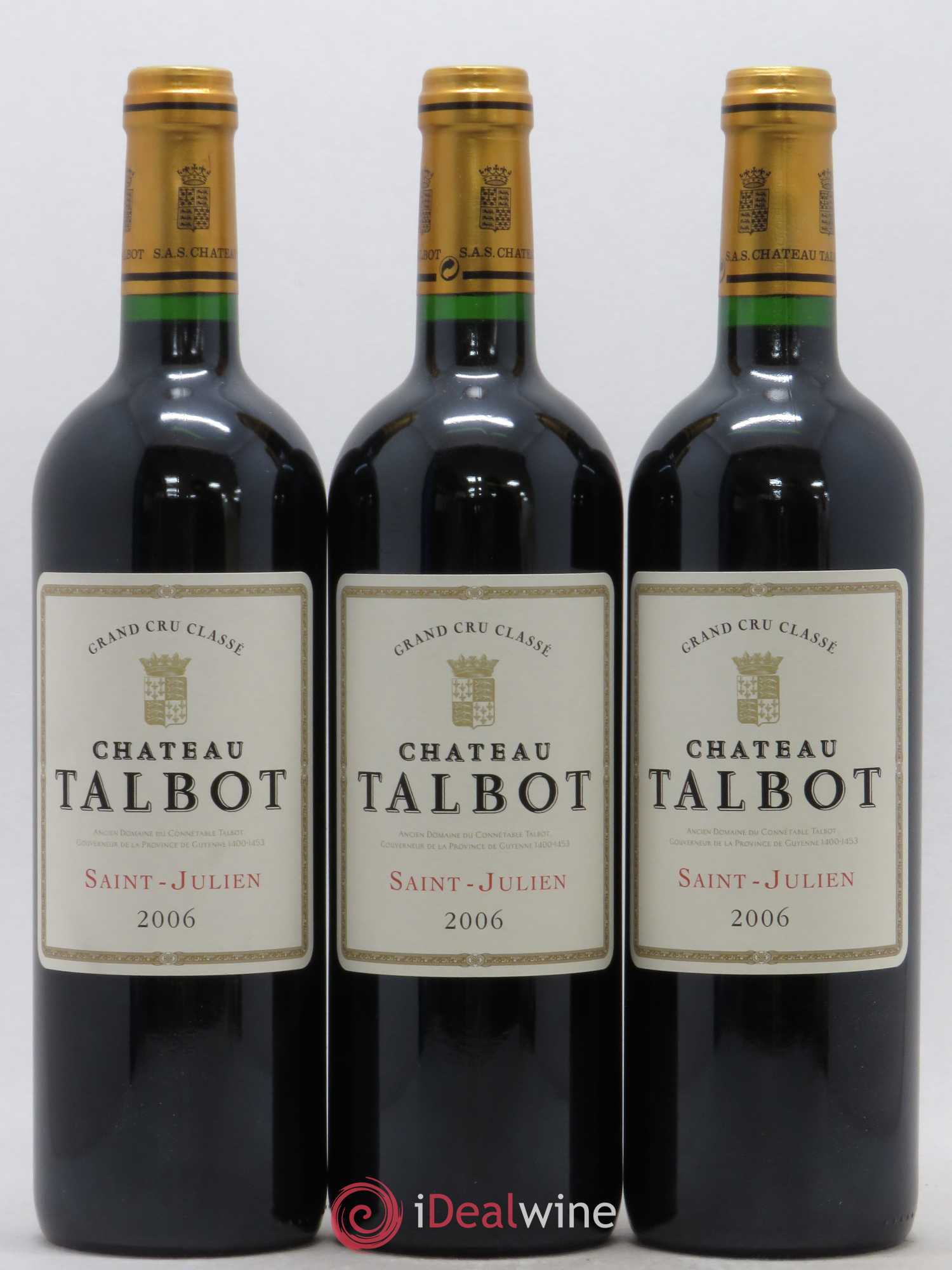 Château Talbot 4ème Grand Cru Classé 2006 - Lot de 12 bouteilles - 1