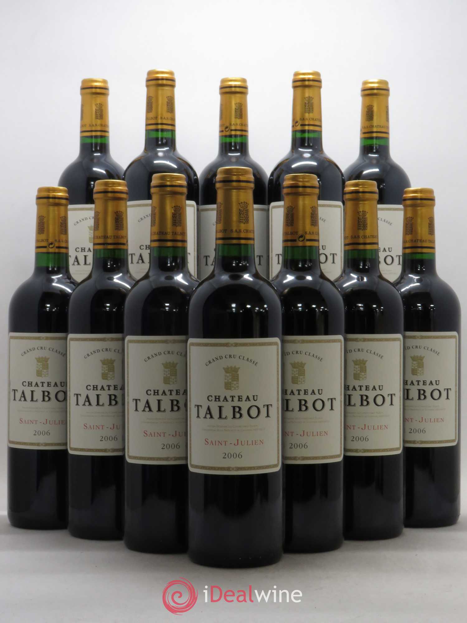 Château Talbot 4ème Grand Cru Classé 2006 - Lot de 12 bouteilles - 0