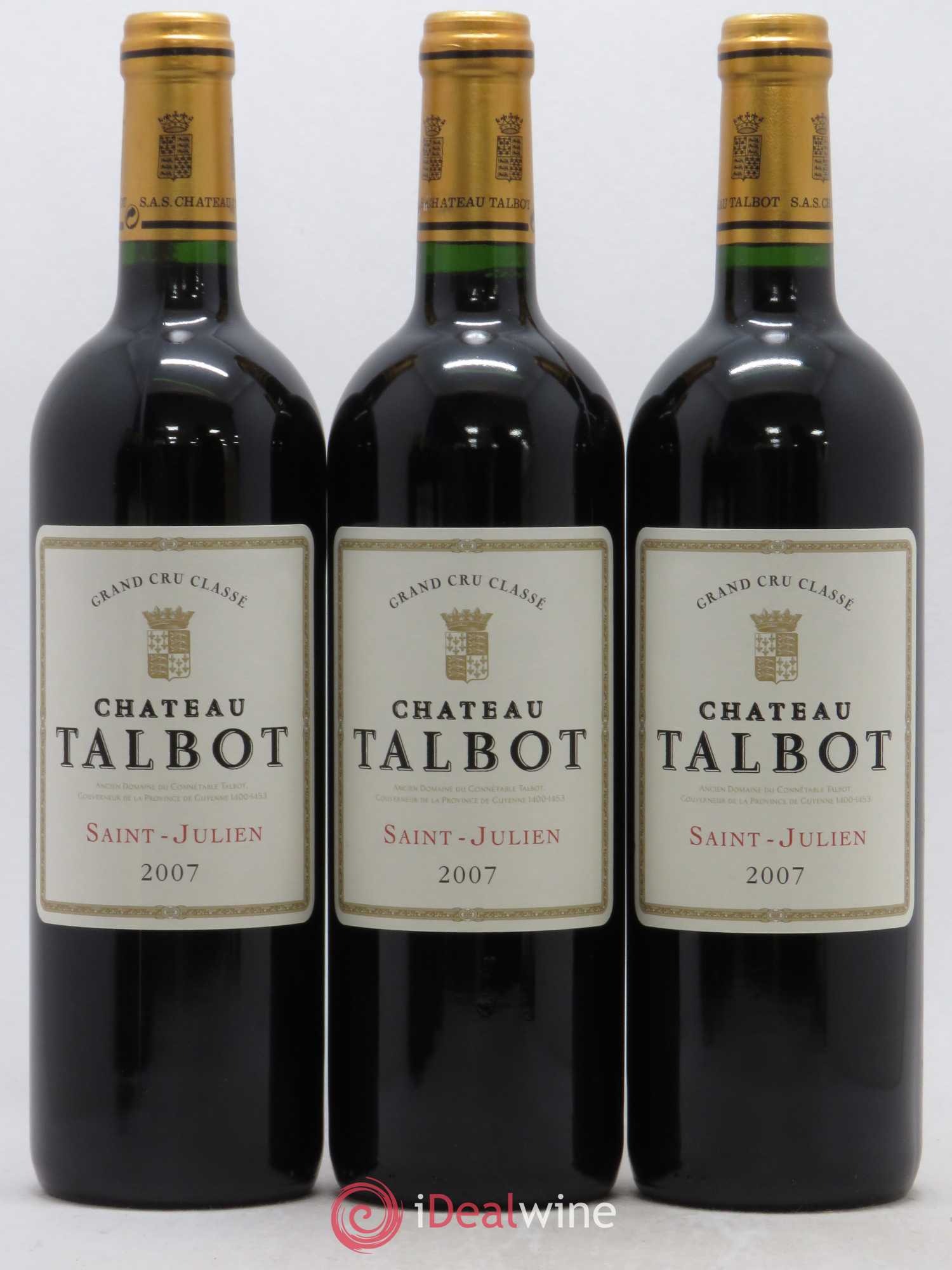 Château Talbot 4ème Grand Cru Classé 2007 - Lot de 12 bouteilles - 2