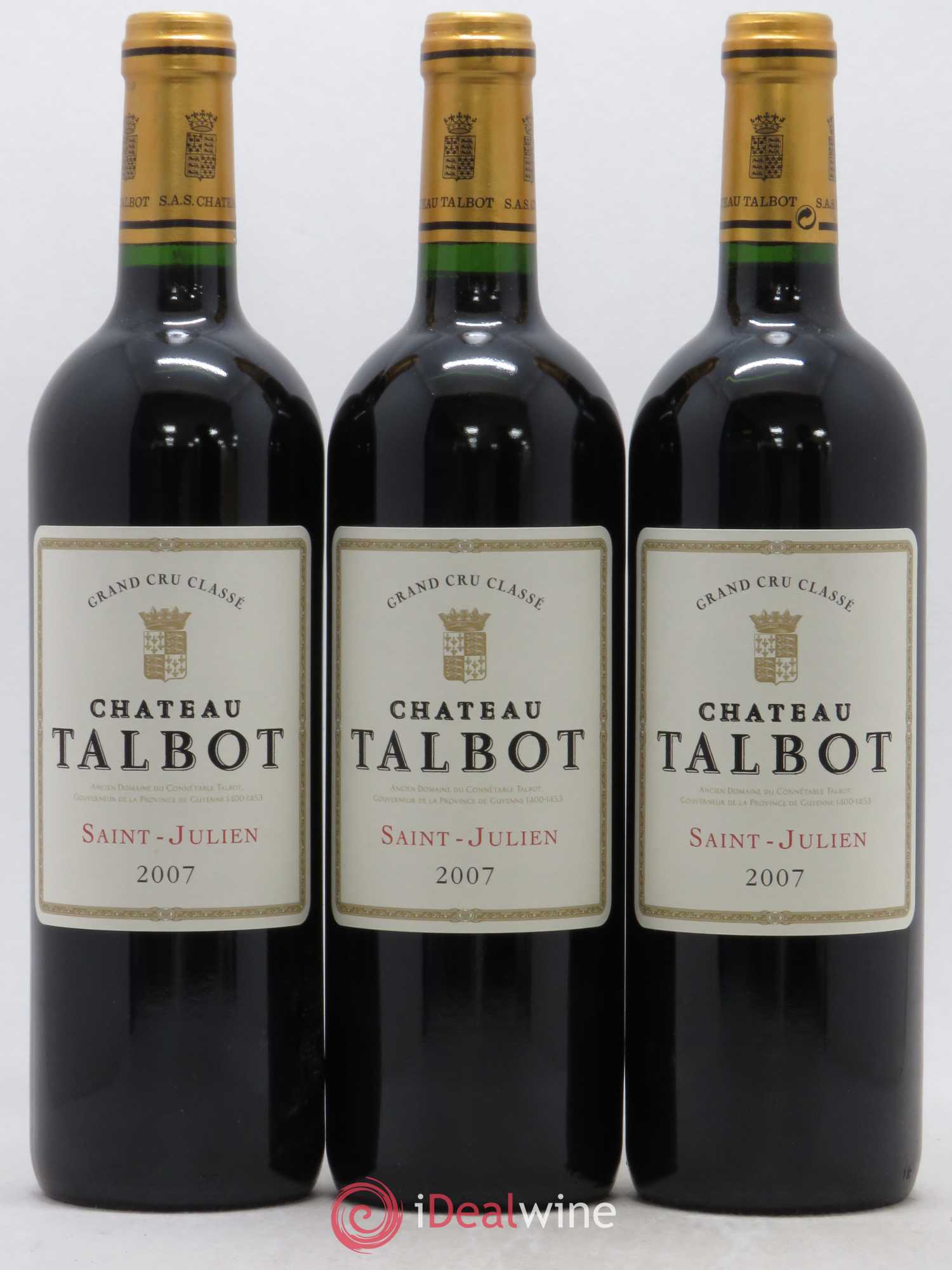 Château Talbot 4ème Grand Cru Classé 2007 - Lot de 12 bouteilles - 4