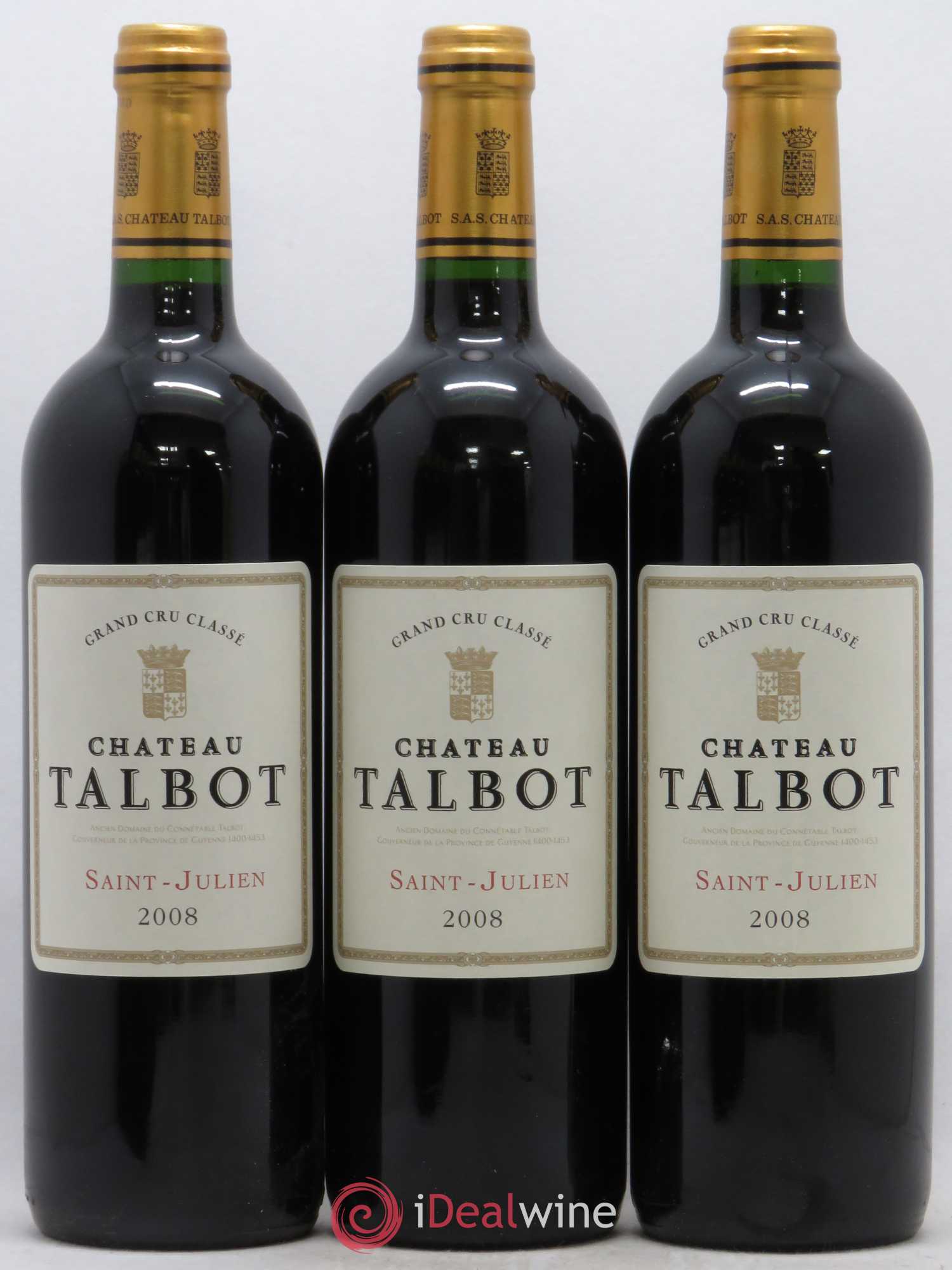 Château Talbot 4ème Grand Cru Classé 2008 - Lot de 12 bouteilles - 3