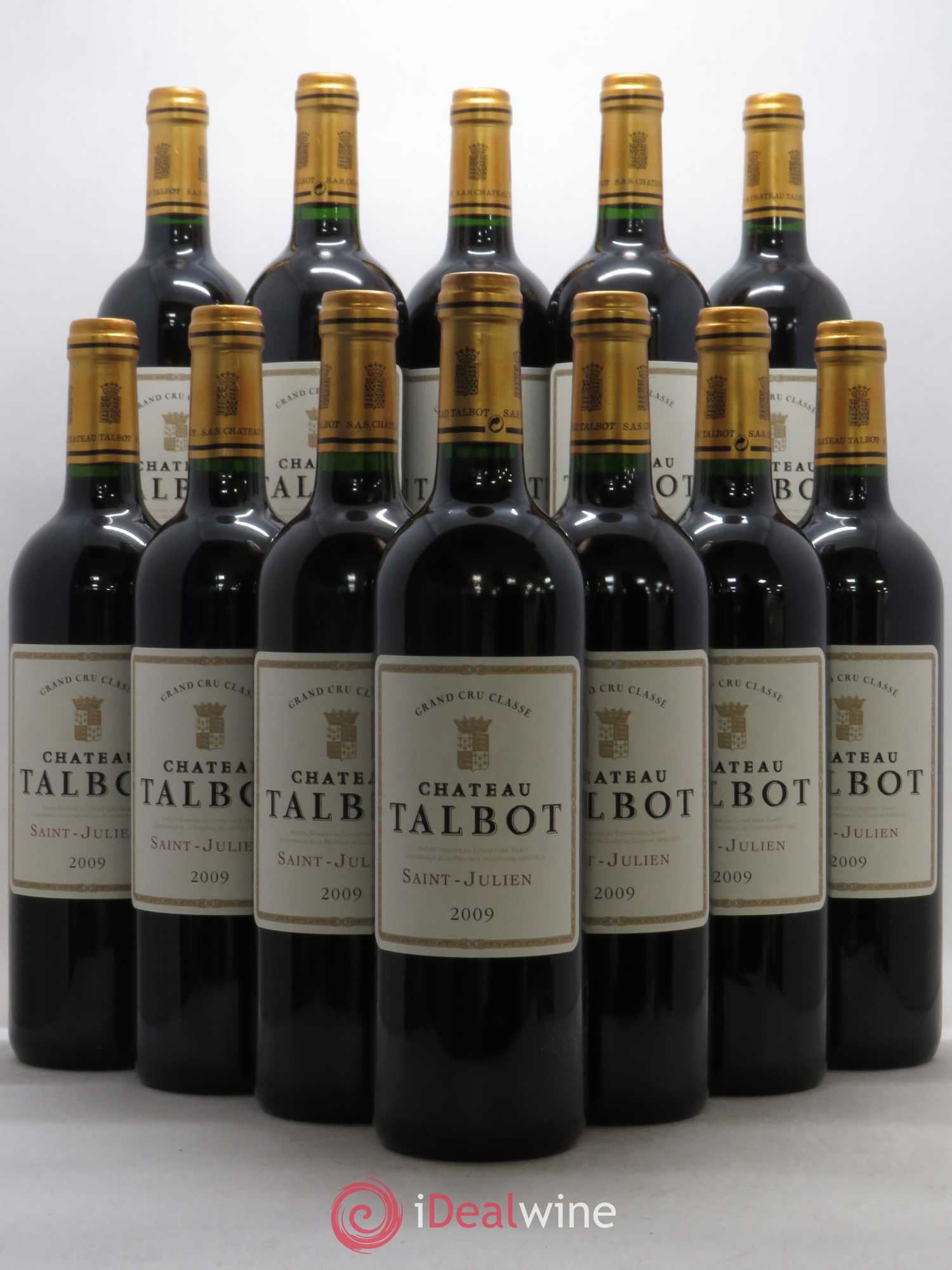 Château Talbot 4ème Grand Cru Classé 2009 - Lot de 12 bouteilles - 0