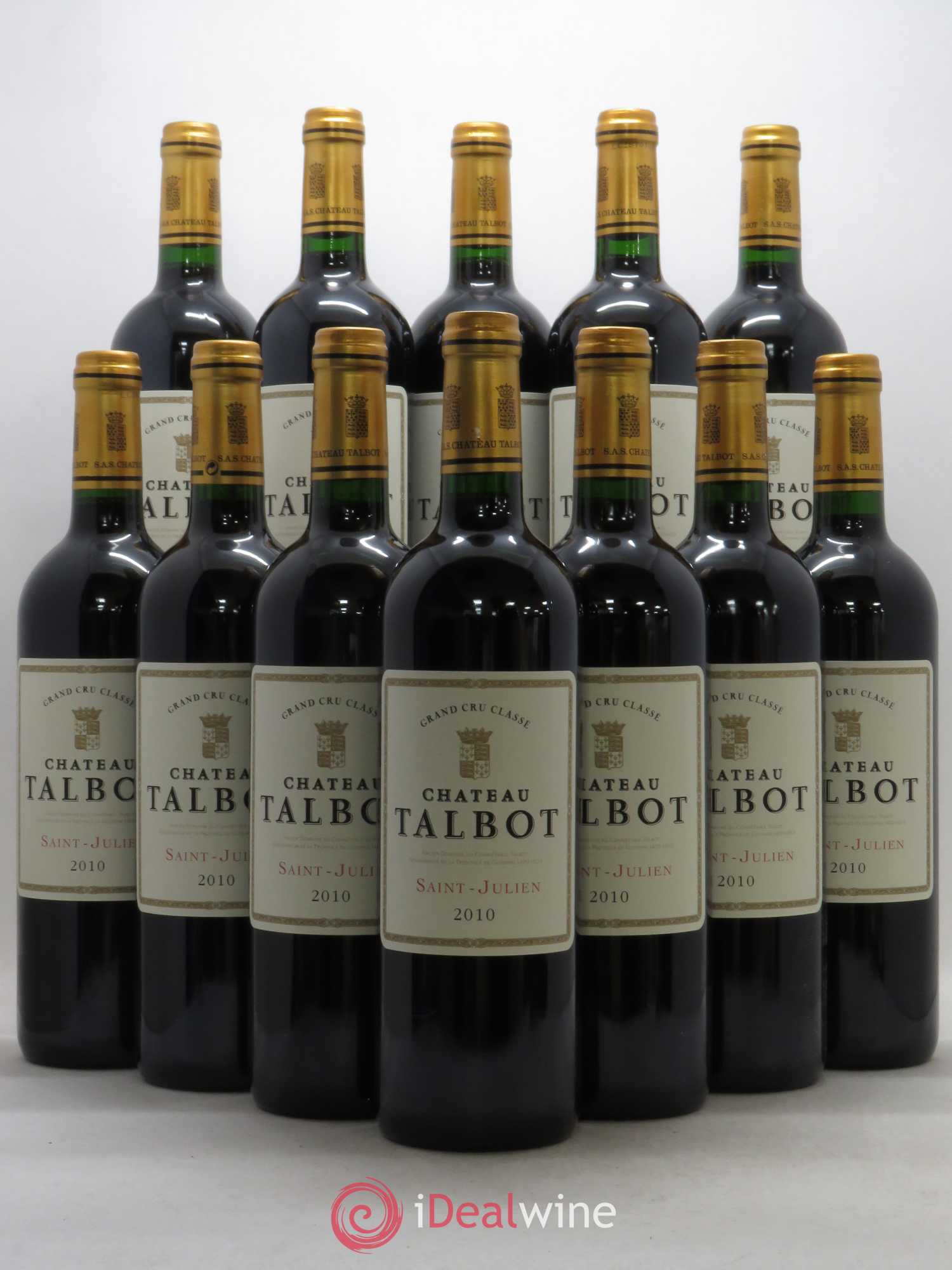 Château Talbot 4ème Grand Cru Classé 2010 - Lot de 12 bouteilles - 0