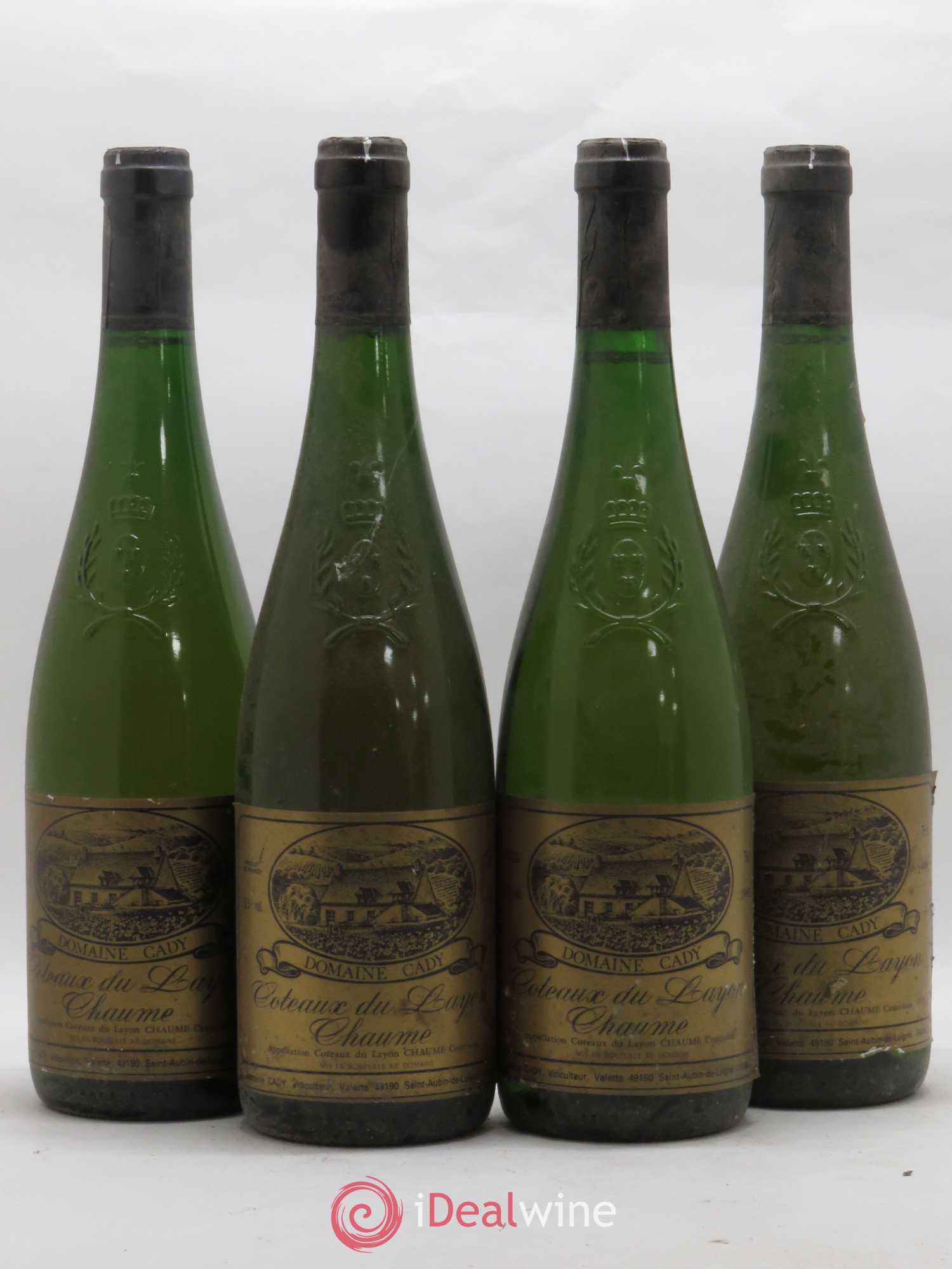 Coteaux du Layon Chaume Domaine de Cady 1993 - Lotto di 4 bottiglie - 0