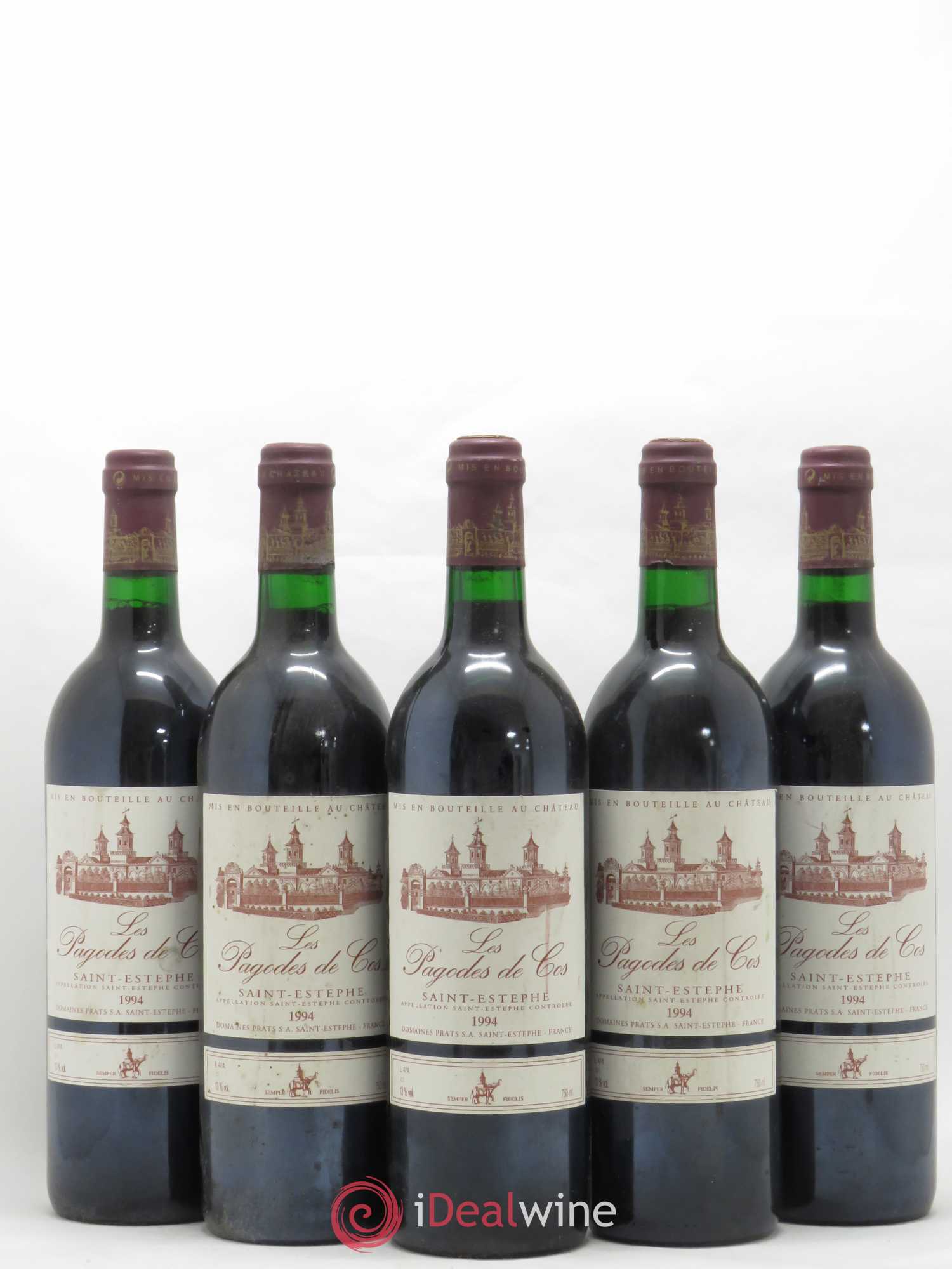 Les Pagodes de Cos Second Vin 1994 - Lot de 5 bouteilles - 0