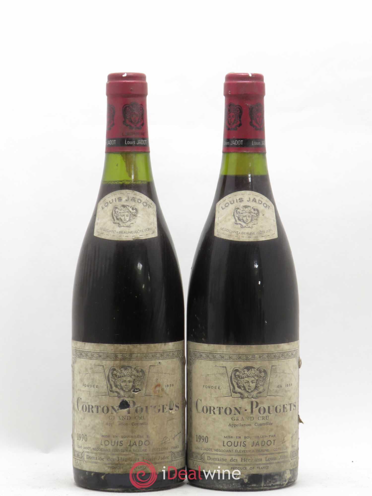 Corton Grand Cru Pougets Maison Louis Jadot 1990 - Lot de 2 bouteilles - 0