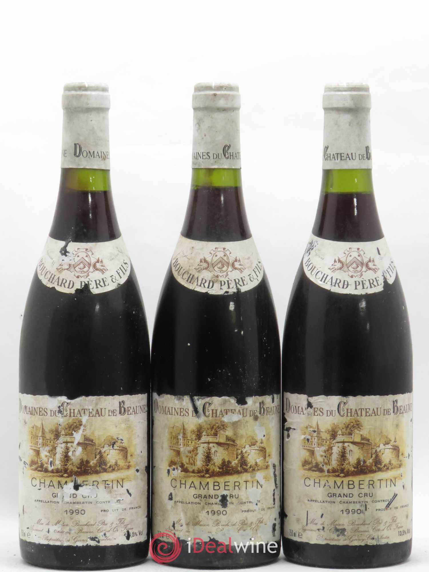 Chambertin Grand Cru Bouchard Père & Fils 1990 - Lot de 3 bouteilles - 0