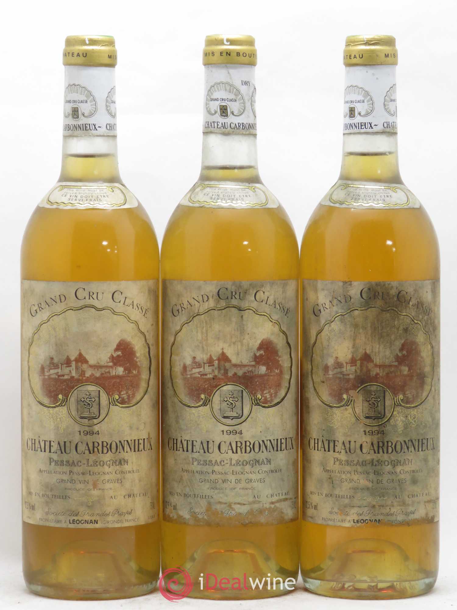 Château Carbonnieux Cru Classé de Graves 1994 - Lot de 5 bouteilles - 1