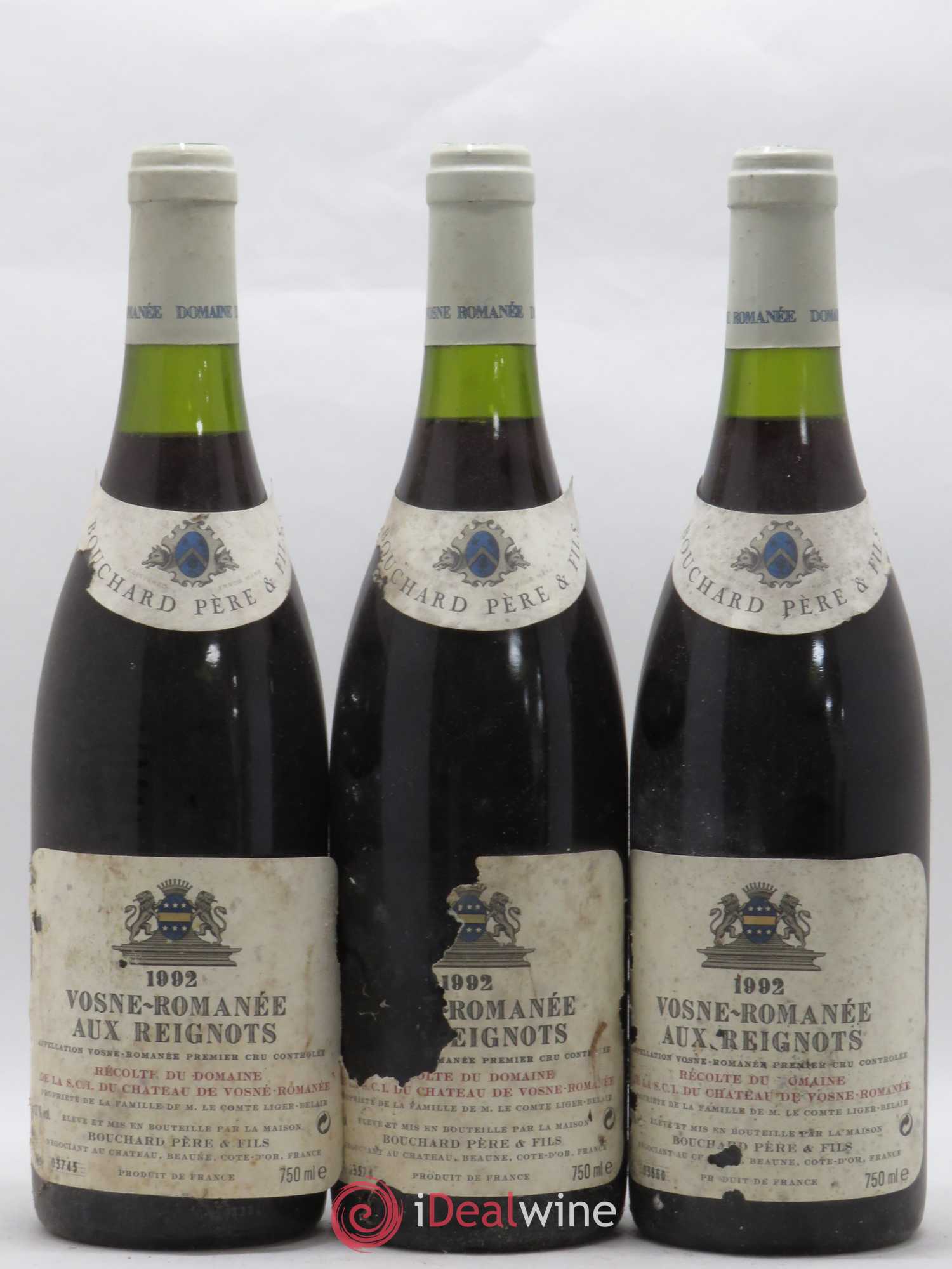 Vosne-Romanée Bouchard Père & Fils 1er Cru Aux Reignots 1992 - Posten von 3 Flaschen - 0