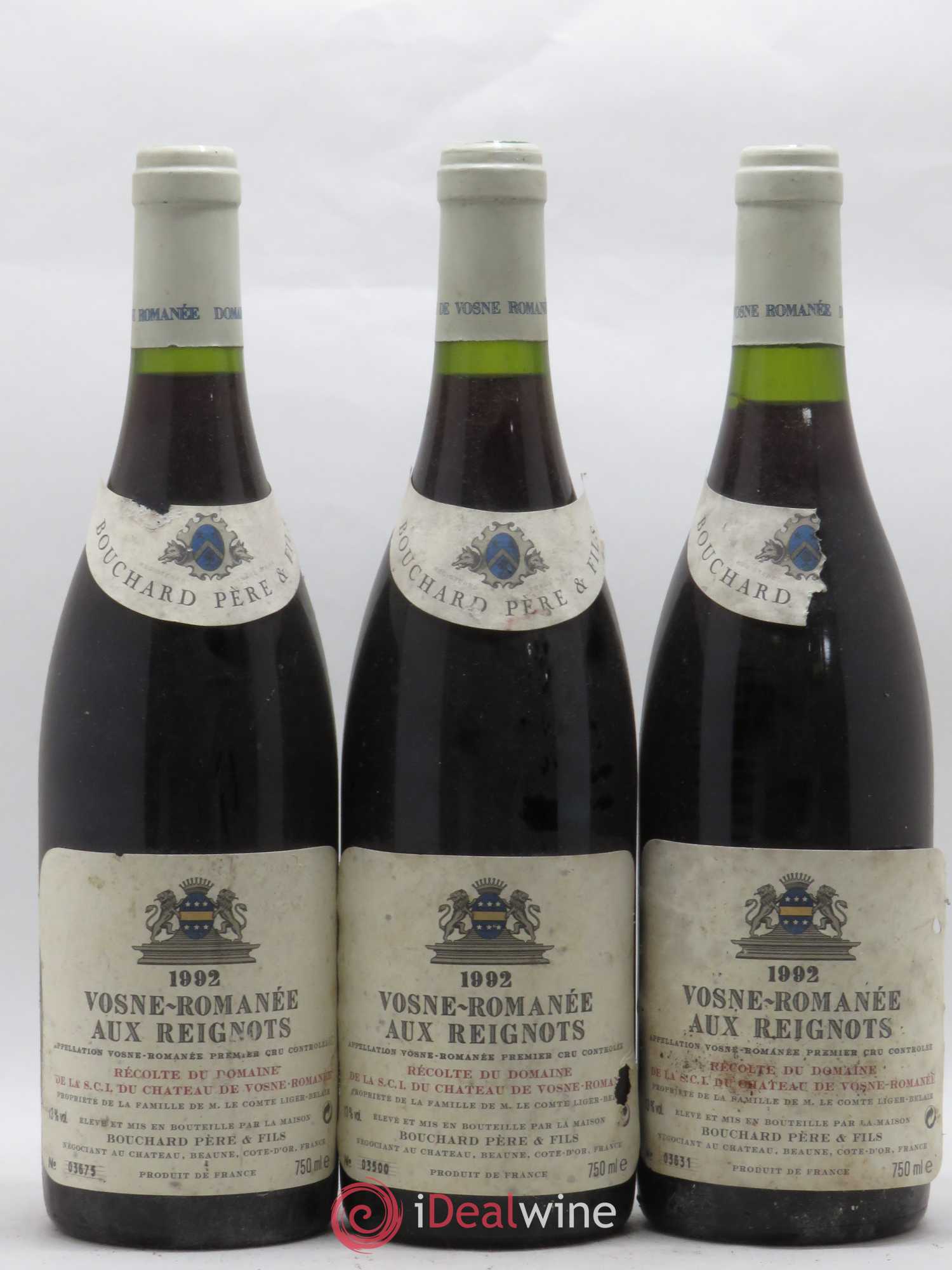 Vosne-Romanée Bouchard Père & Fils 1er Cru Aux Reignots 1992 - Posten von 3 Flaschen - 0