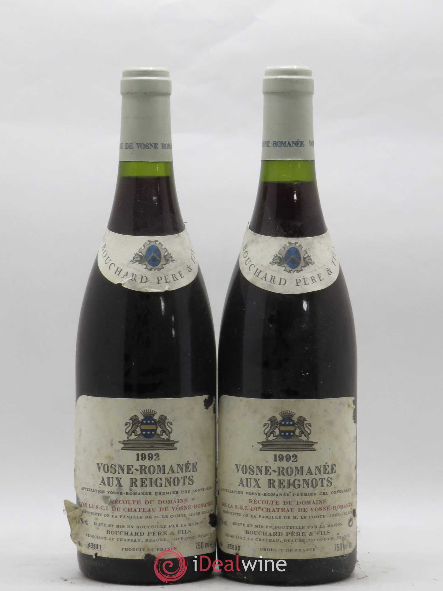 Vosne-Romanée Bouchard Père & Fils 1er Cru Aux Reignots 1992 - Posten von 2 Flaschen - 0