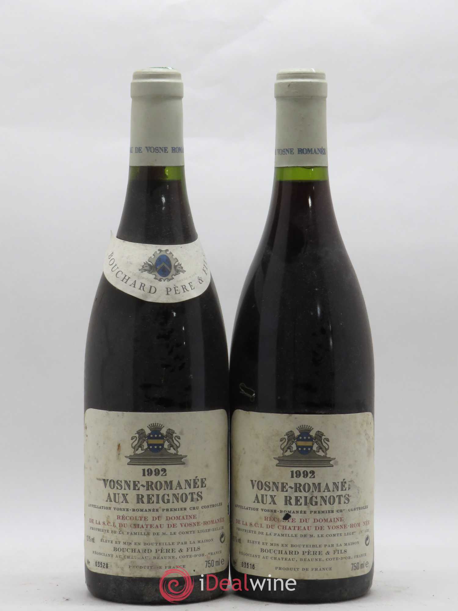 Vosne-Romanée Bouchard Père & Fils 1er Cru Aux Reignots 1992 - Posten von 2 Flaschen - 0
