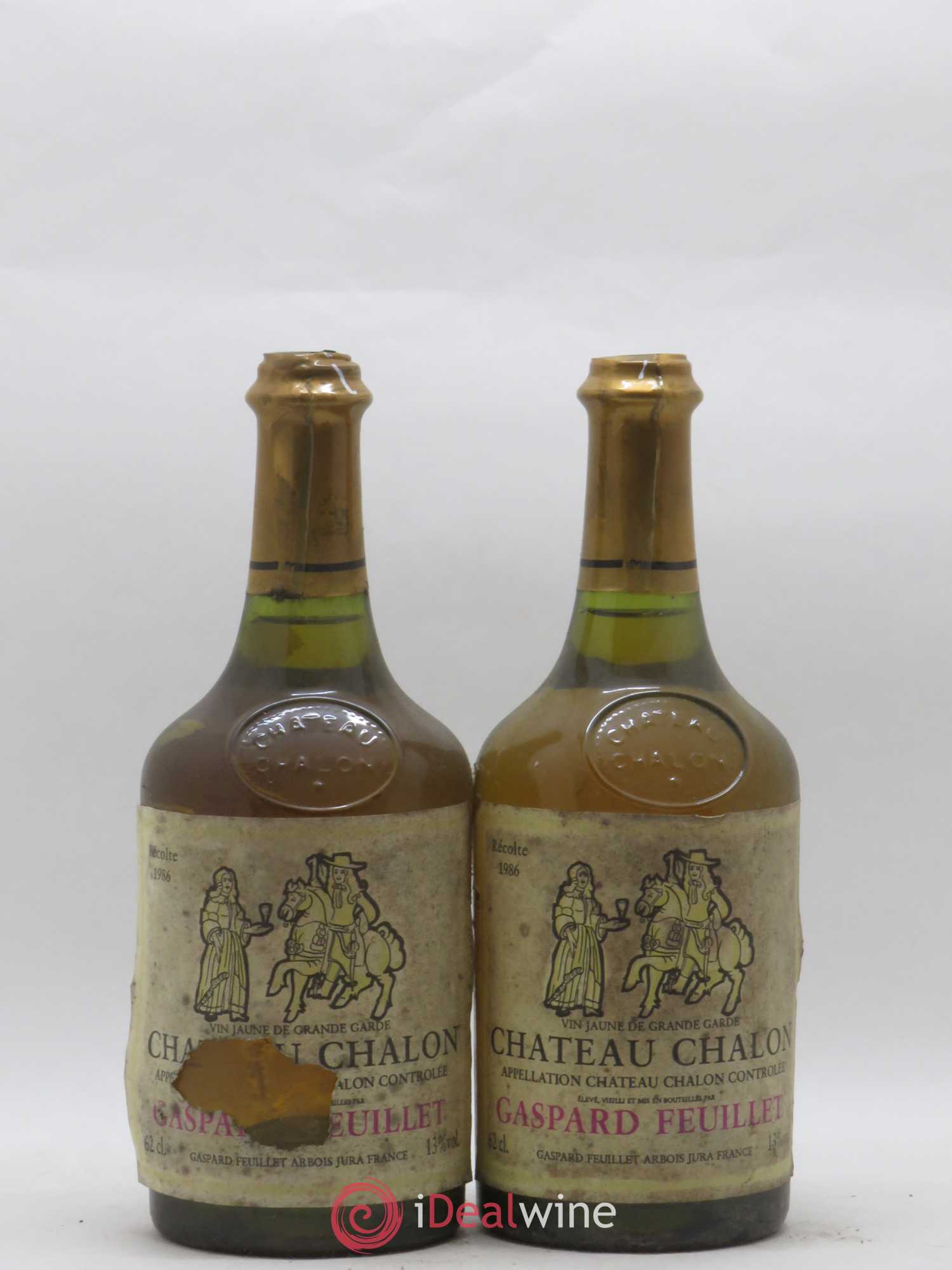 Château-Chalon Vin Jaune de Grande Garde Gaspard Feuillet 1986 - Lot de 2 bouteilles - 0