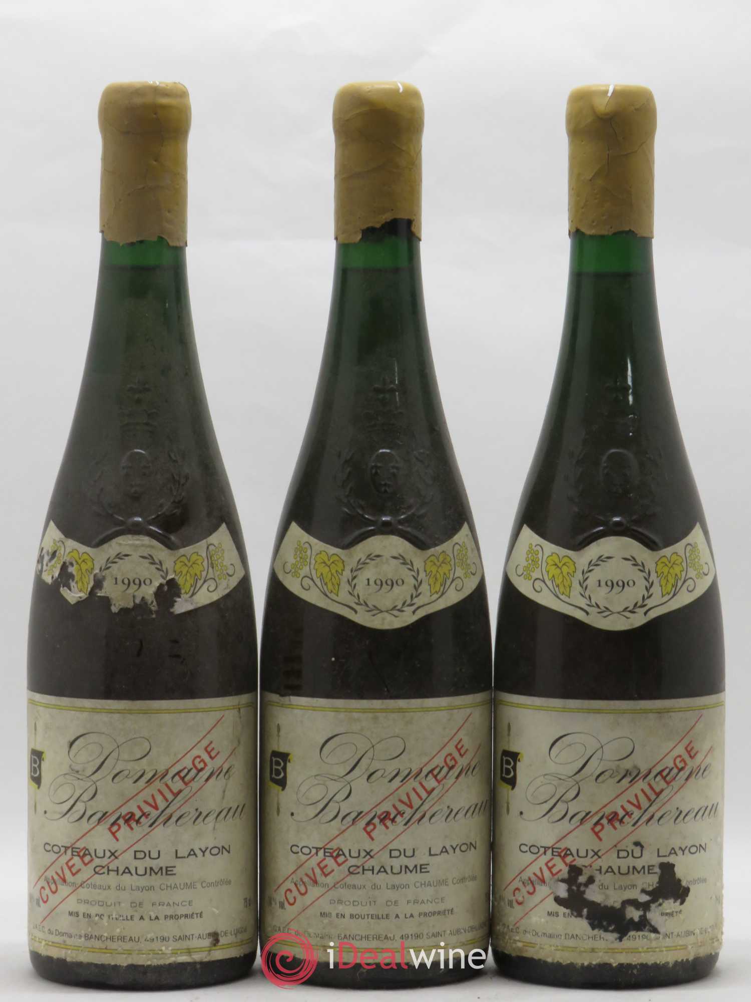 Coteaux du Layon Chaume Cuvée Privilège Domaine Banchereau 1990 - Lot de 6 bouteilles - 2