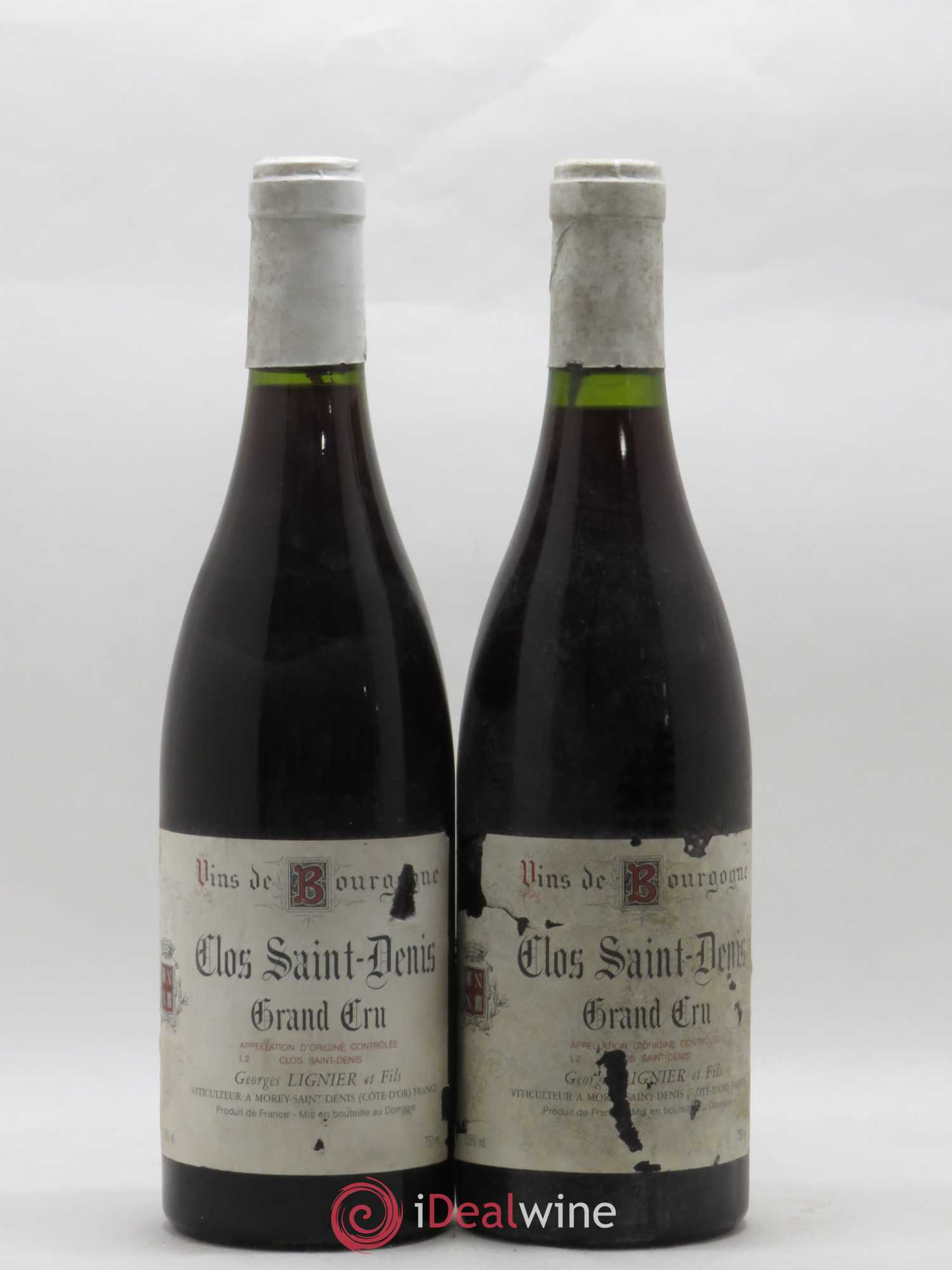 Clos Saint-Denis Grand Cru Georges Lignier (Domaine) (sans prix de réserve) 1990 - Lot de 2 bouteilles - 0