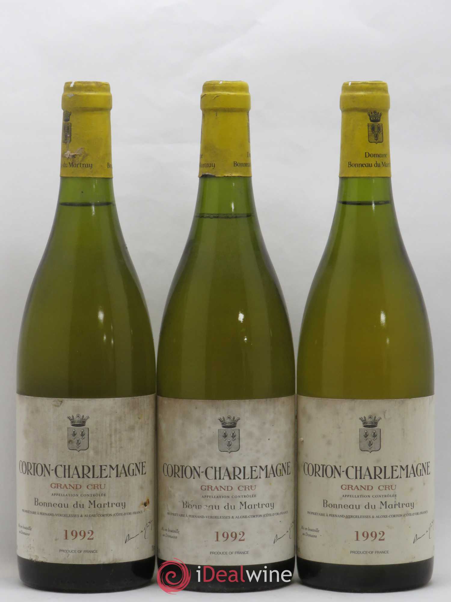 Corton-Charlemagne Grand Cru Bonneau du Martray (Domaine) 1992 - Lot de 3 bouteilles - 0