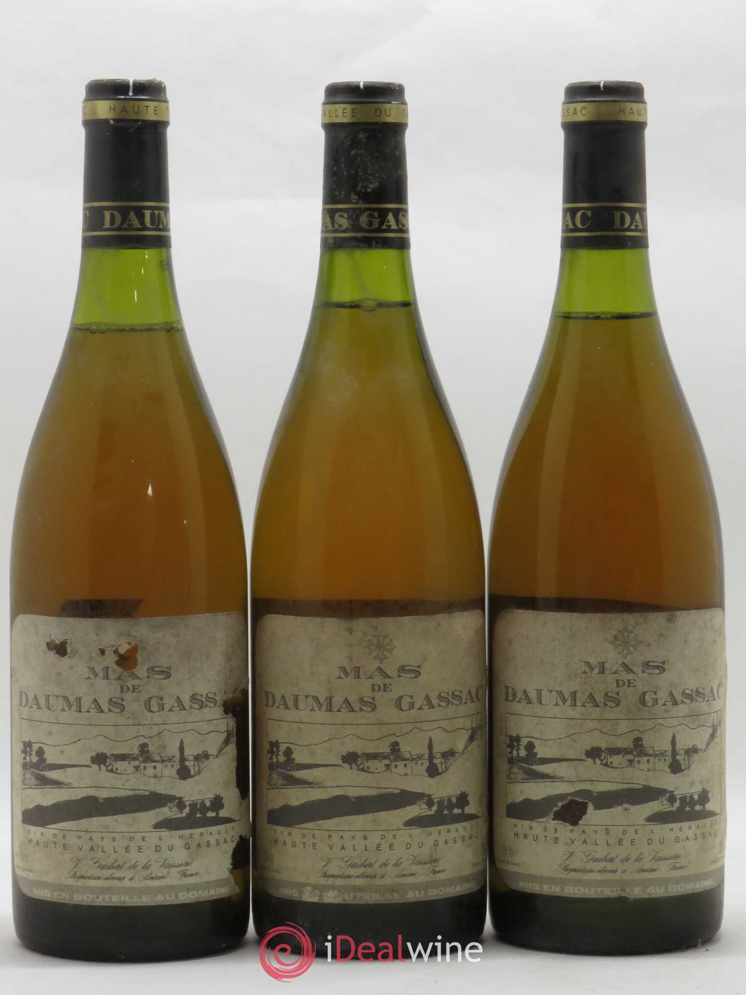 Saint-Guilhem-le-Désert - Cité d'Aniane Mas Daumas Gassac Famille Guibert de La Vaissière 1993 - Lot de 3 bouteilles - 0