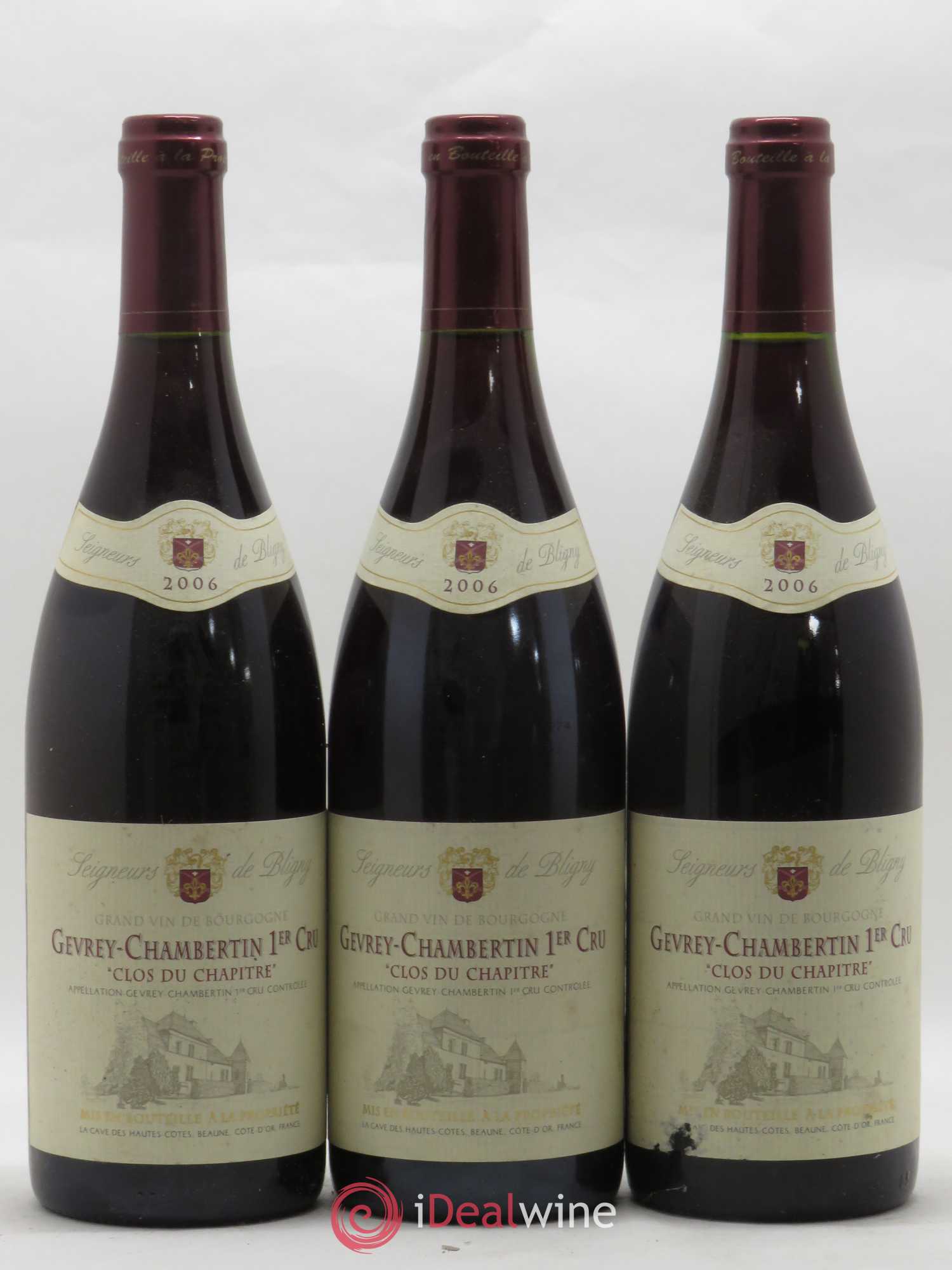 Gevrey-Chambertin 1er Cru Clos du Chapitre Seigneurs de Bligny 2006 - Posten von 3 Flaschen - 0