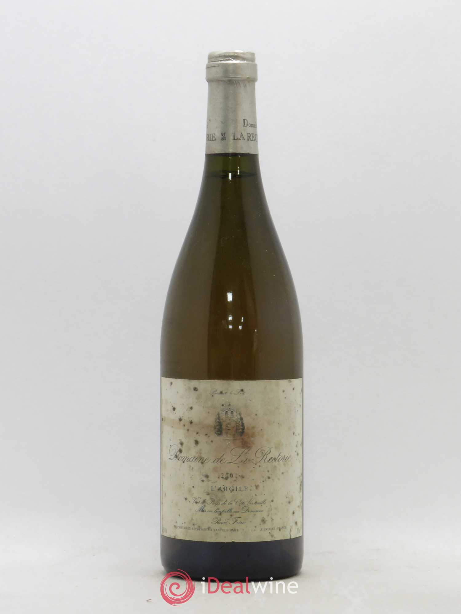 Collioure La Rectorie (Domaine de) L'Argile Thierry et Jean Emmanuel Parcé 2001 - Lot de 1 bouteille - 0